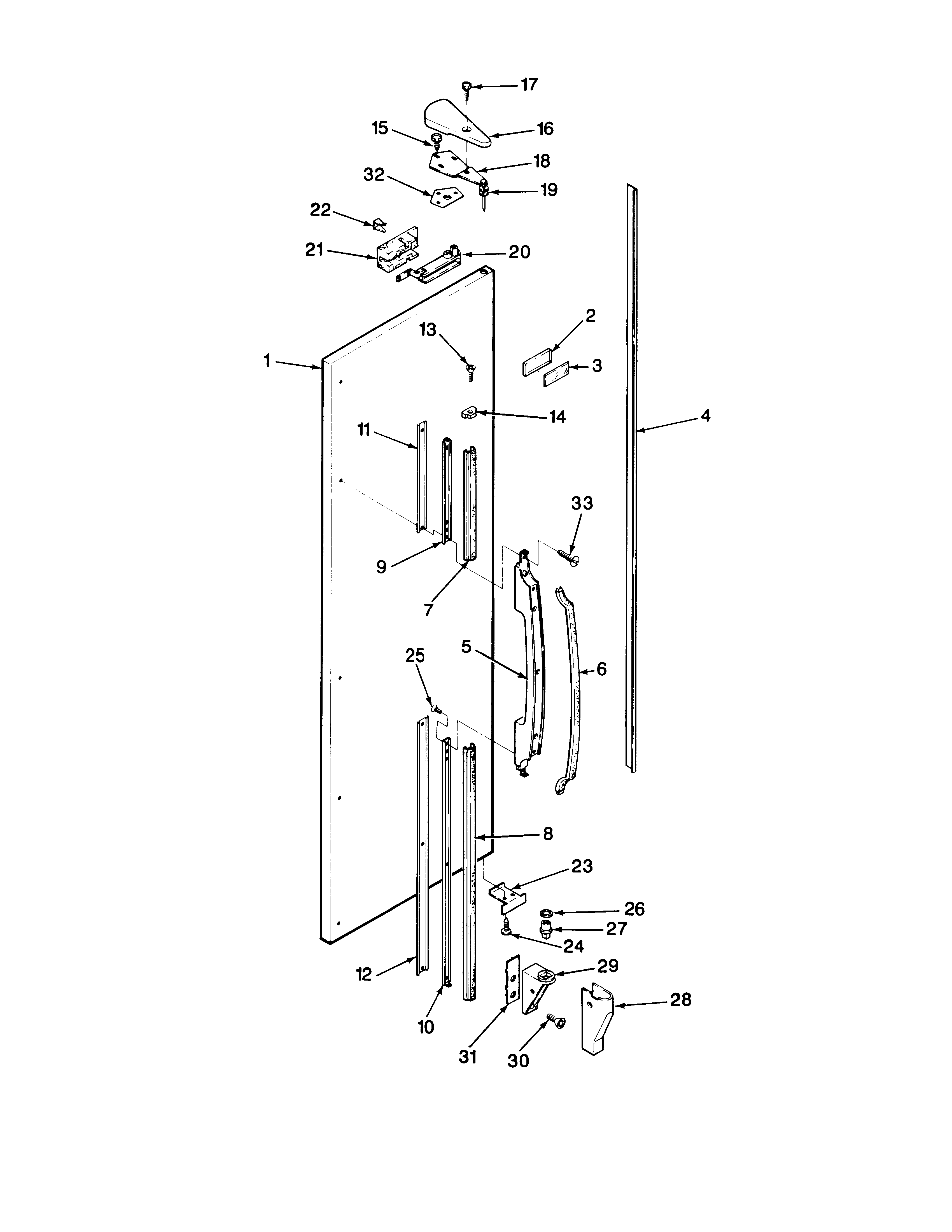 Maytag RSD20A-BM05B fresh food outer door diagram