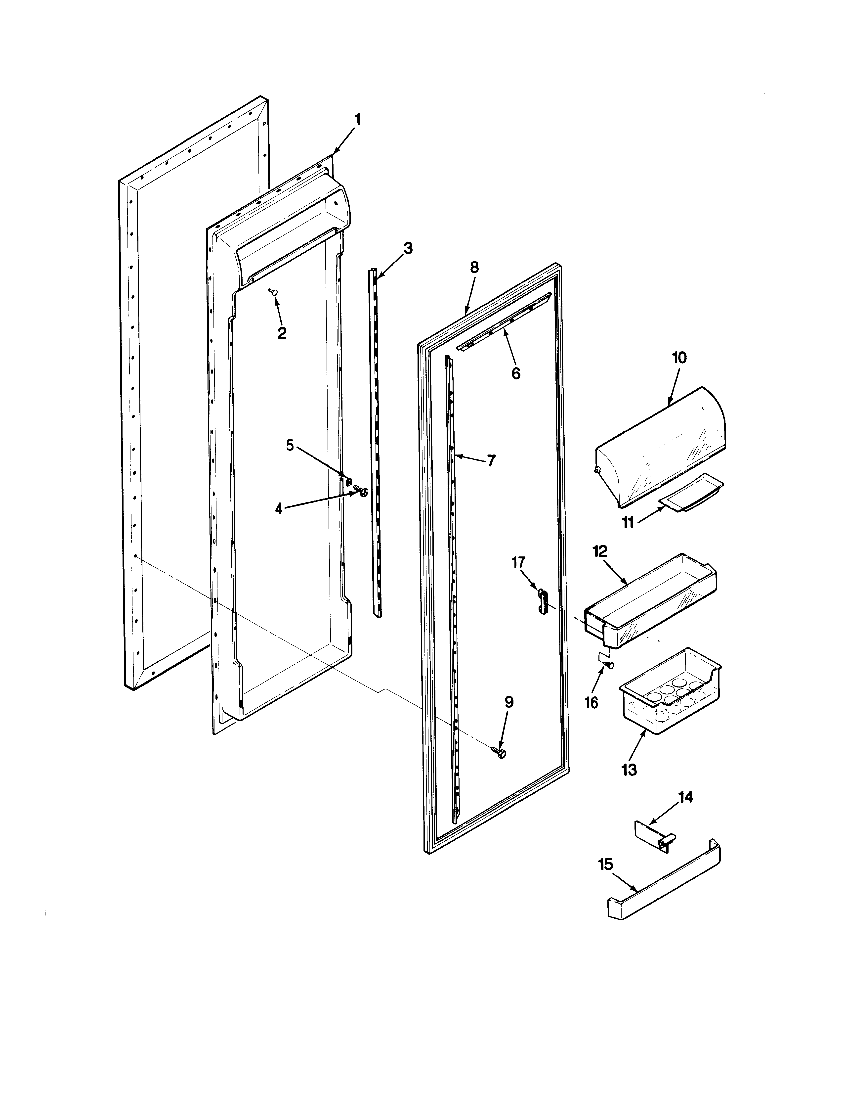 Maytag RSD20A-BM05B fresh food inner door diagram