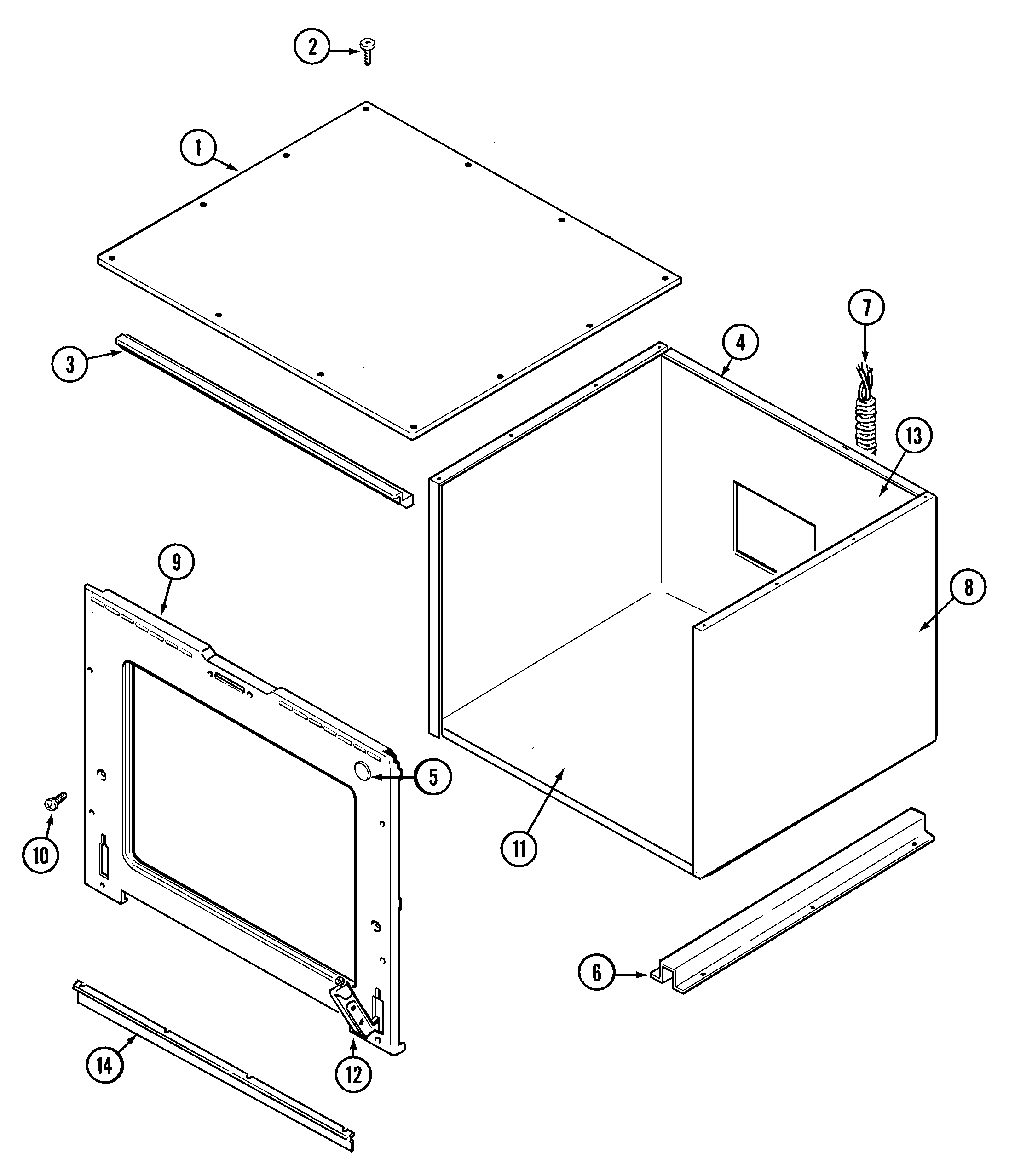 Jenn-Air W2451W body diagram