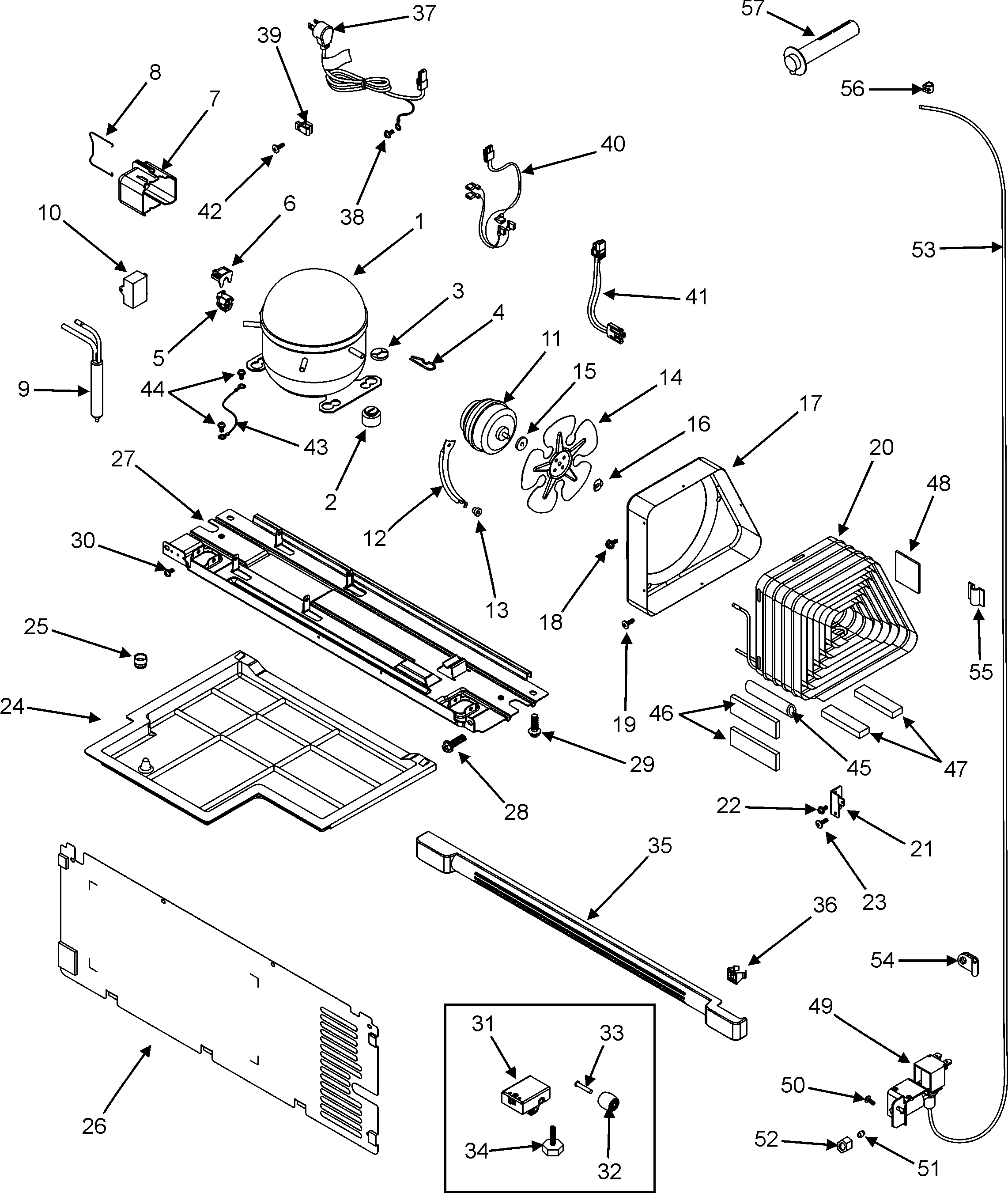 Amana ATF1836ARQ compressor diagram