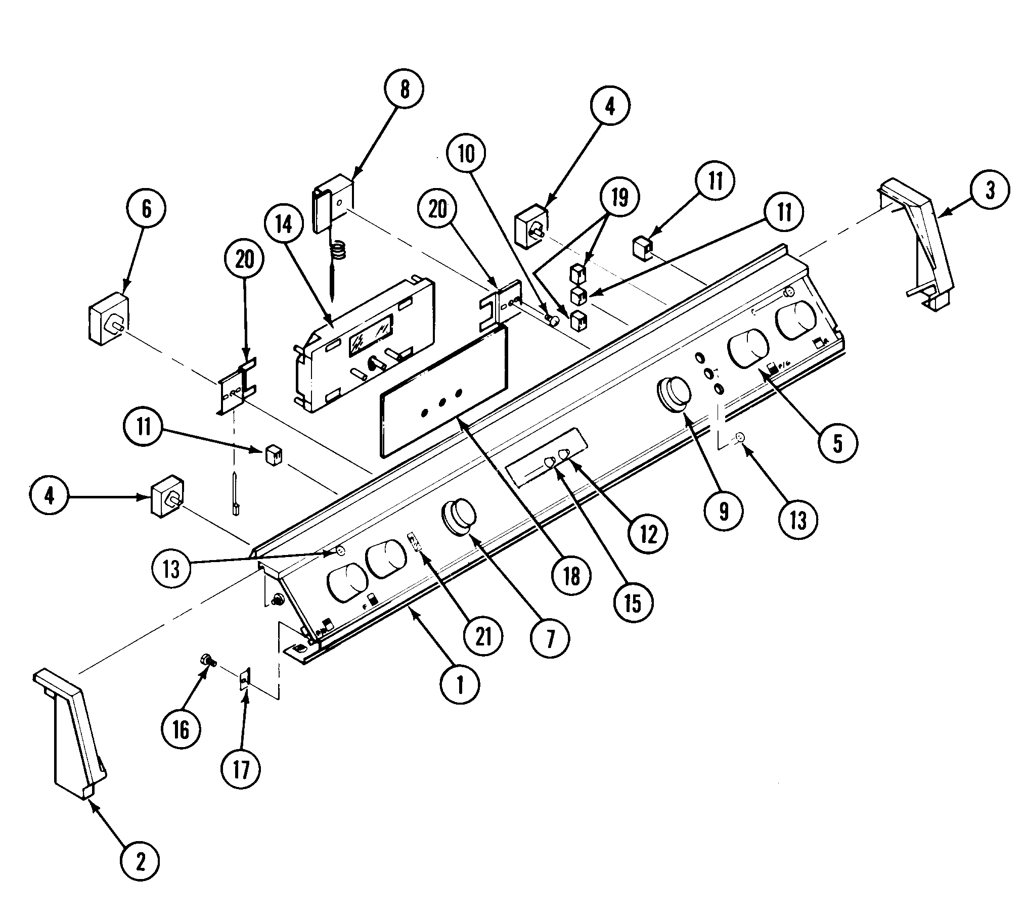 Jenn-Air SCE4340W control panel diagram