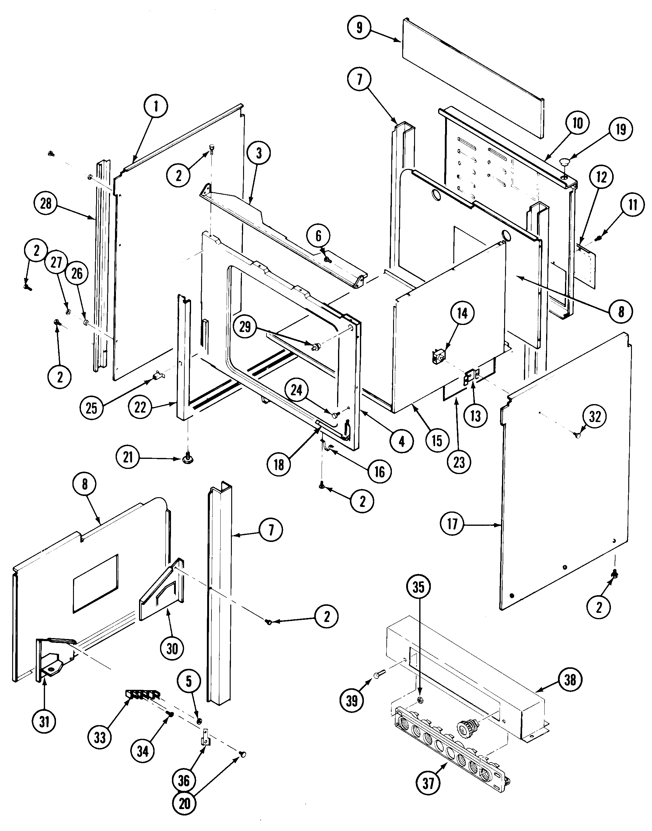 Jenn-Air SCE4340W body diagram
