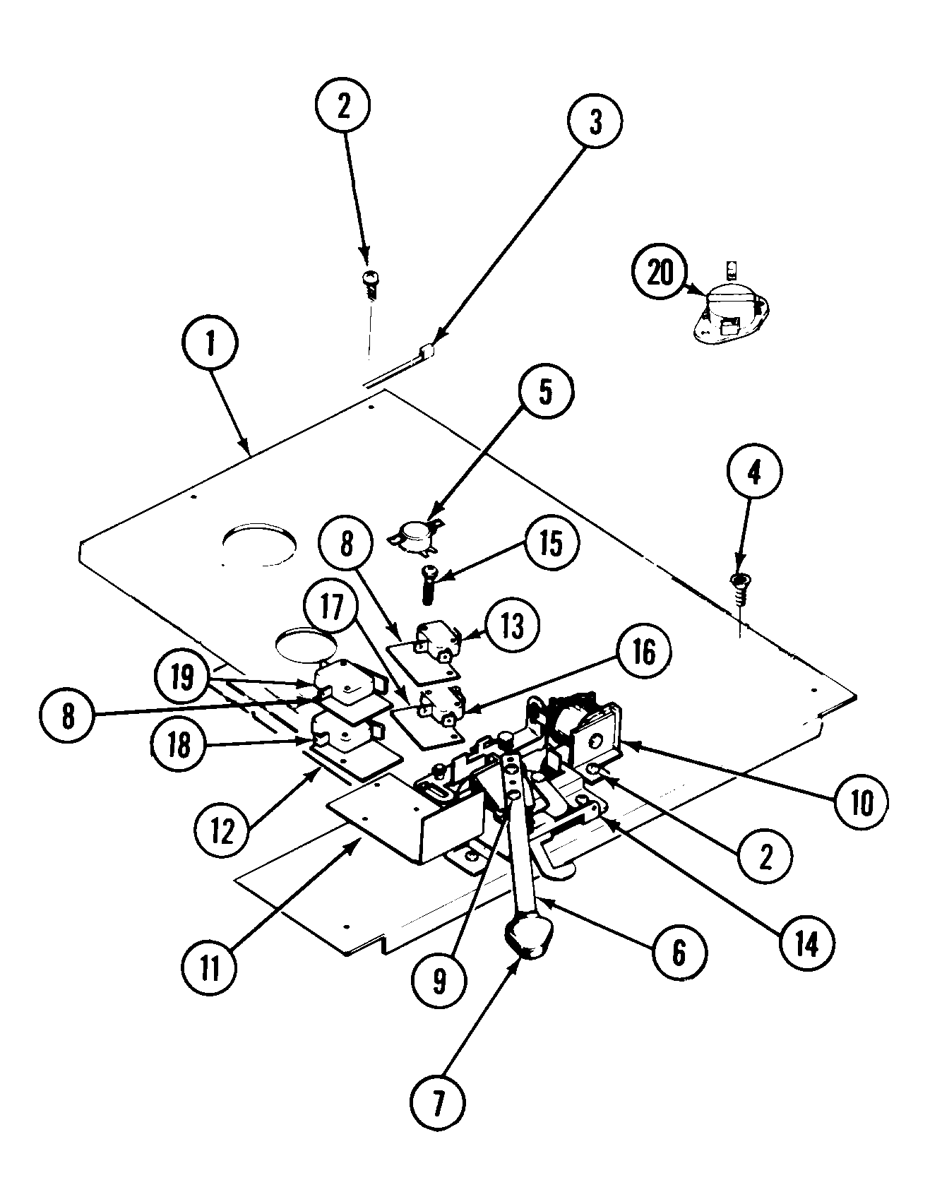 Jenn-Air SCE4340W internal controls diagram