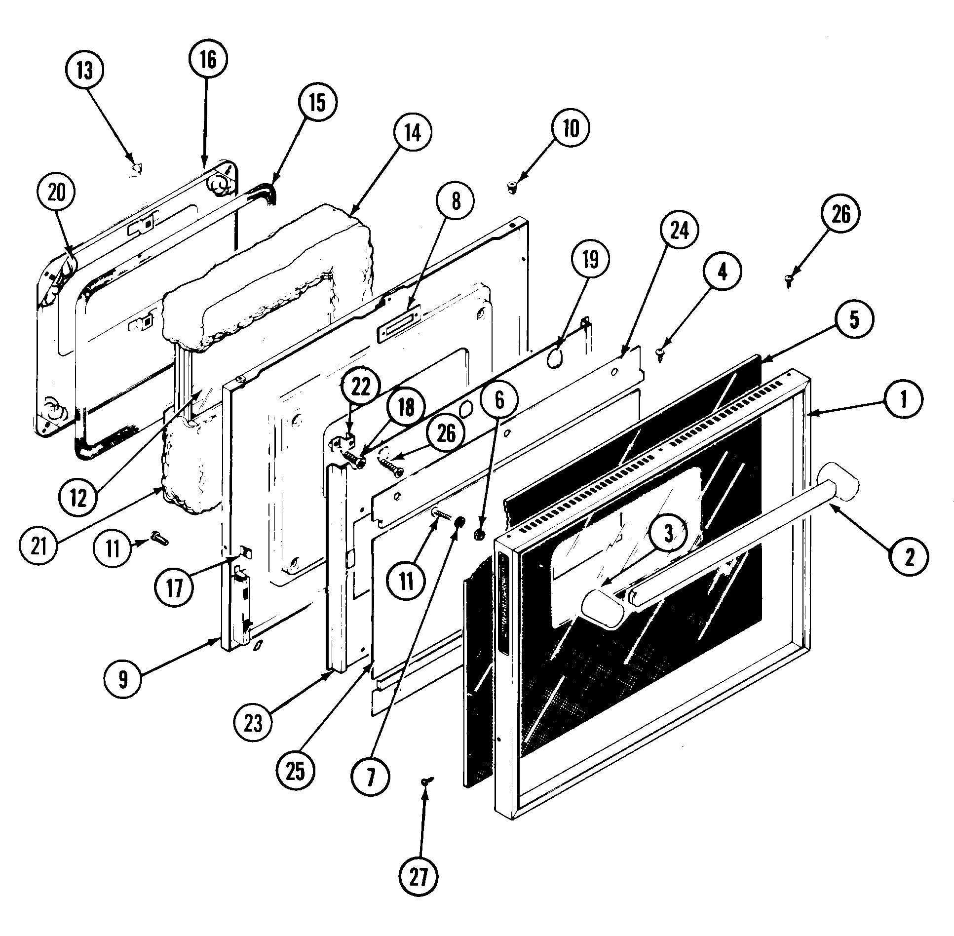 Jenn-Air SCE4340W door diagram