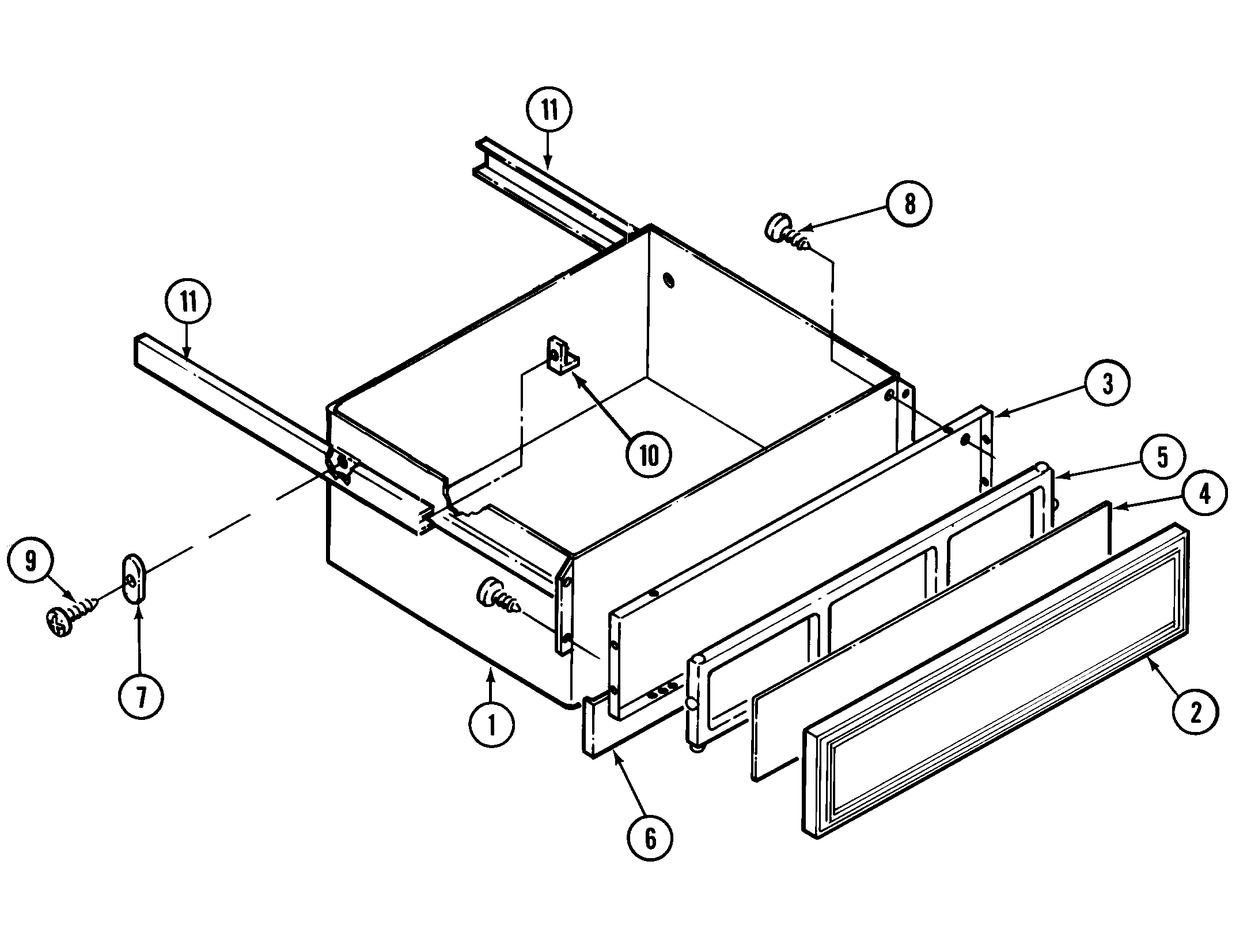 Jenn-Air SCE4340W drawer assy. diagram