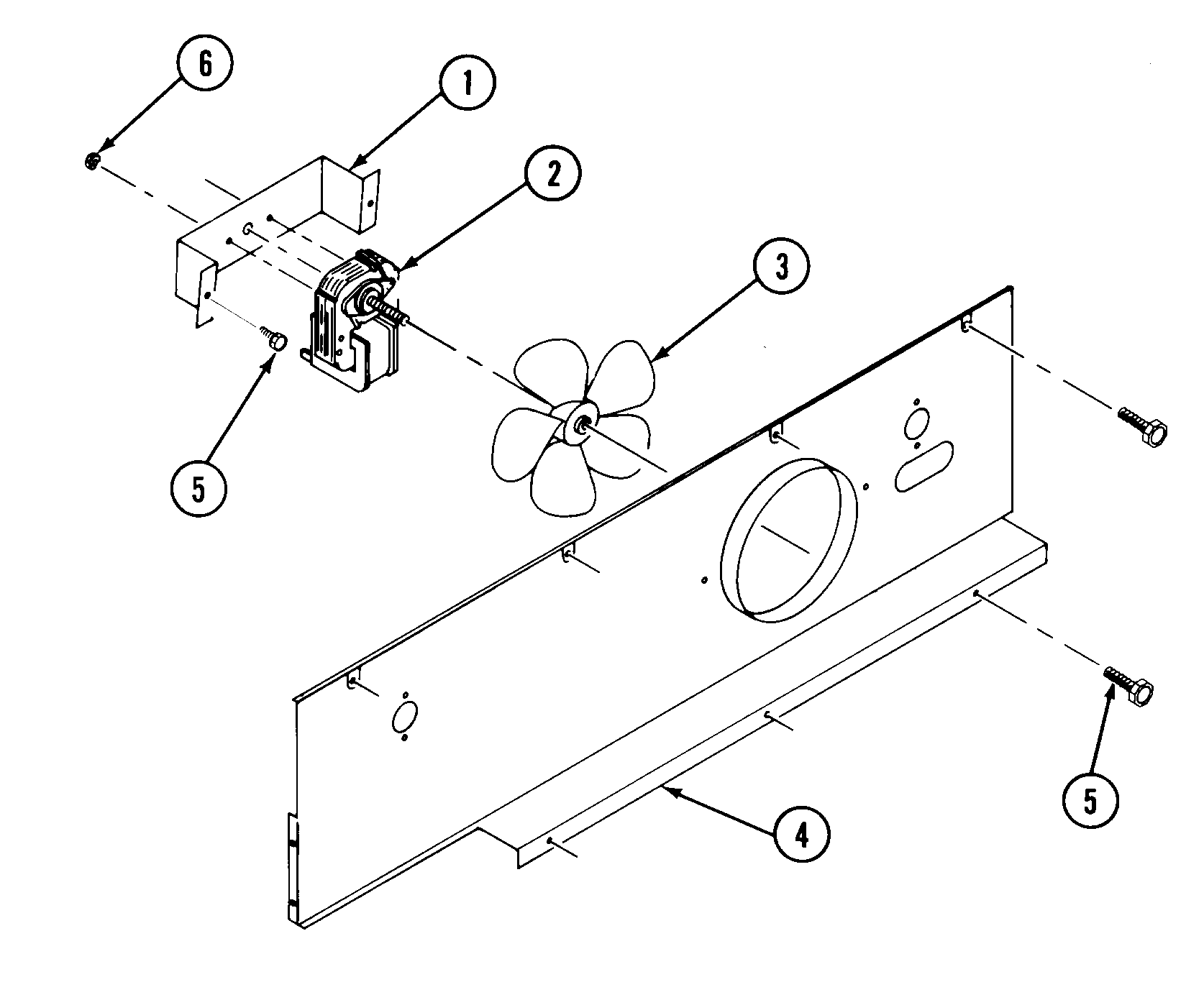 Jenn-Air SCE4340W blower motor (cooling) diagram