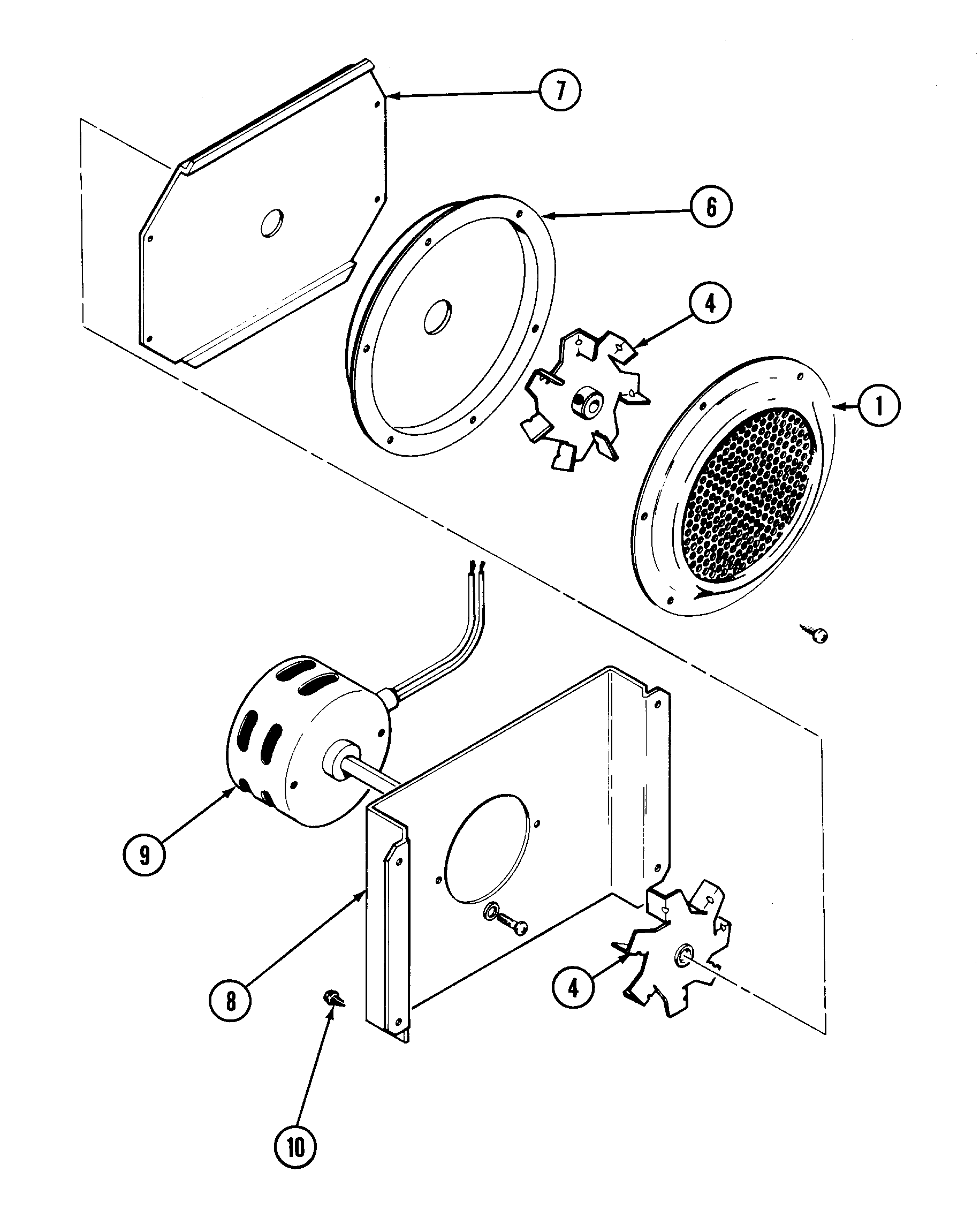 Jenn-Air SCE4340W blower motor (convection) diagram
