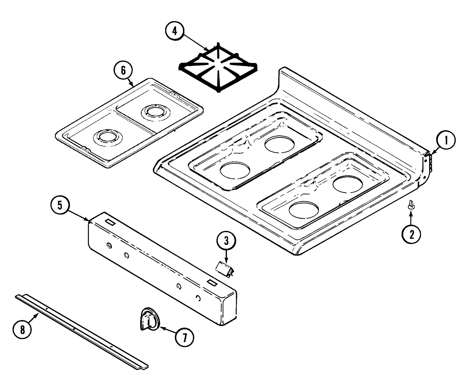 Crosley C31315XBW top assembly diagram