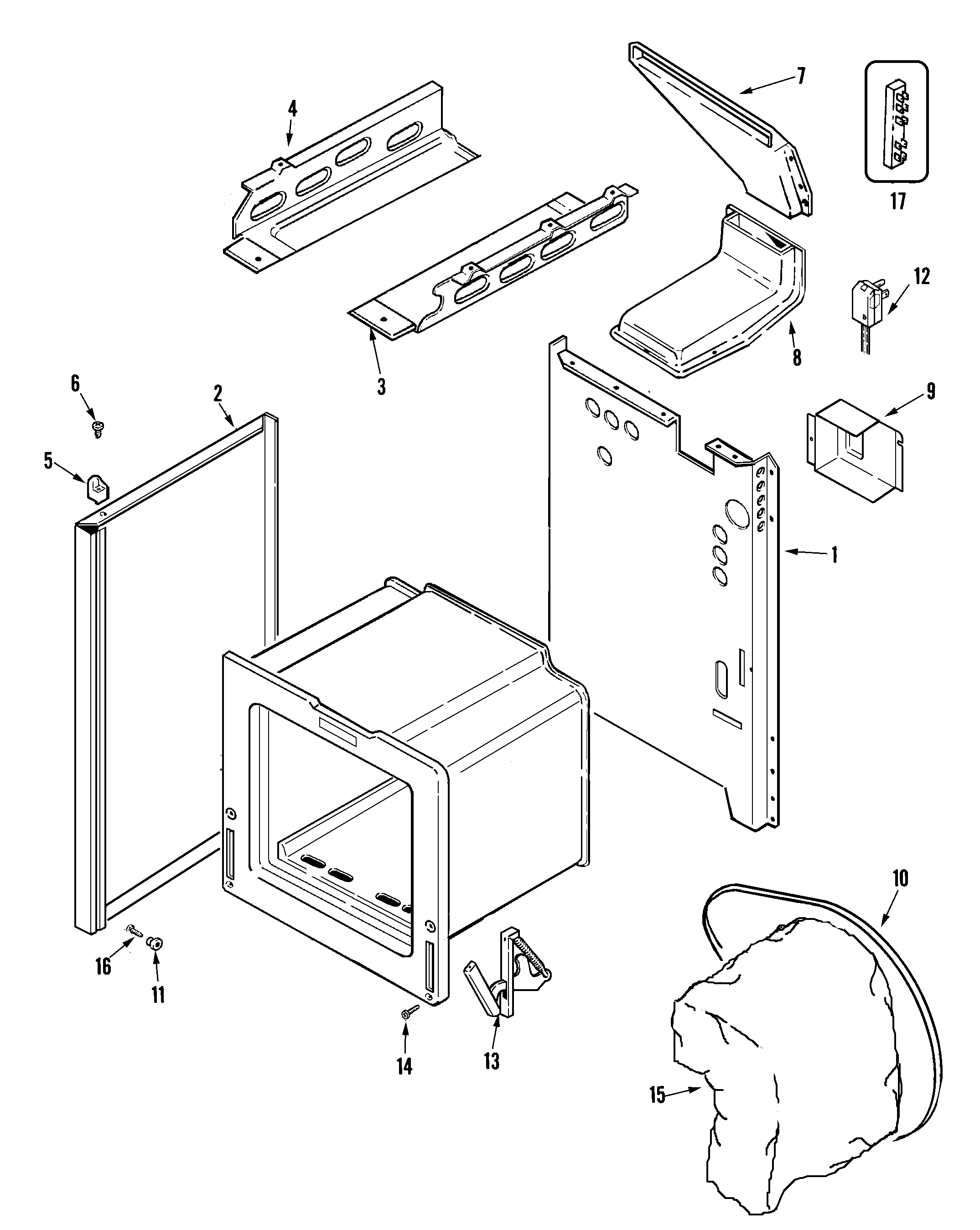 Crosley C31315XBW body diagram