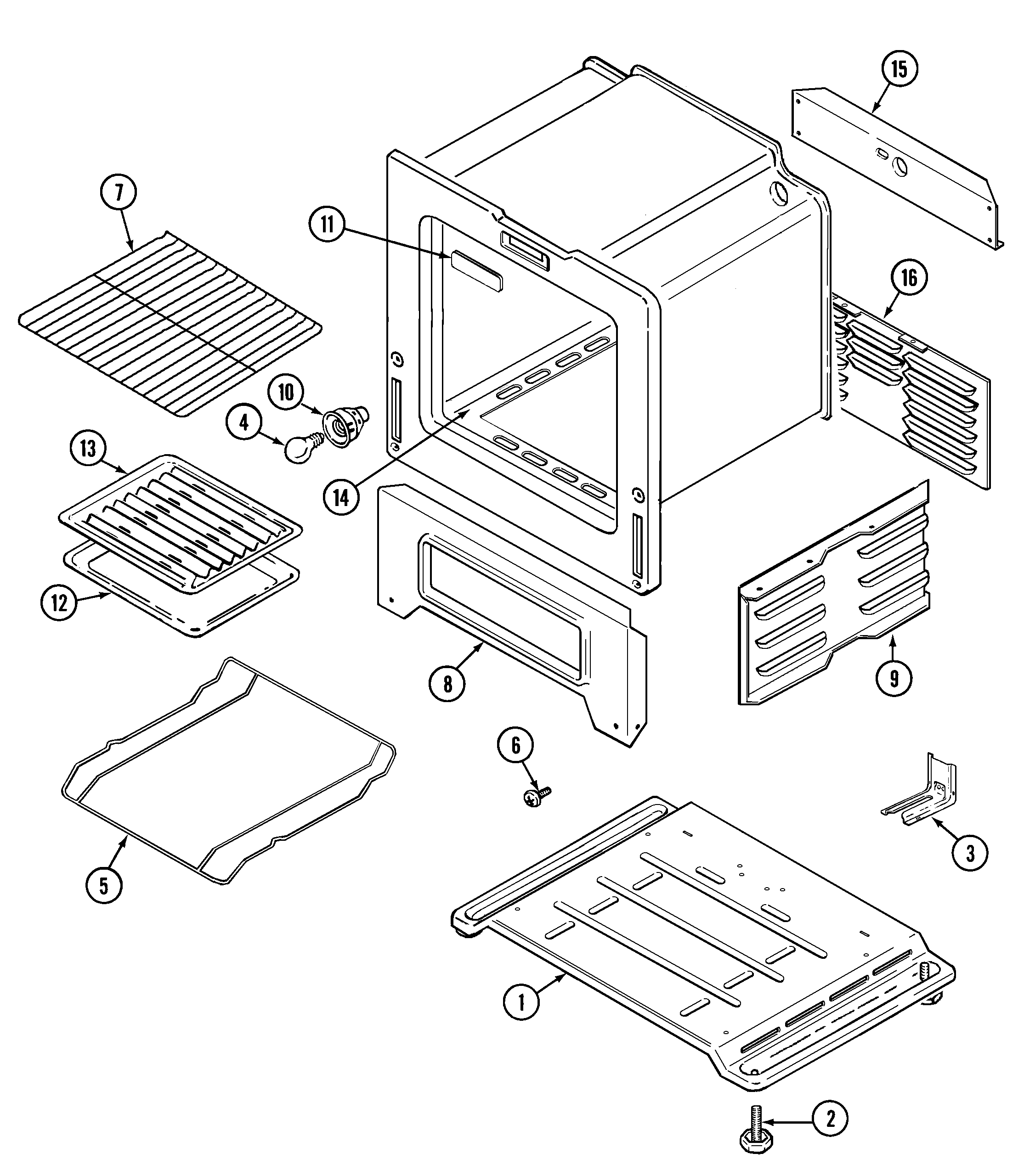 Crosley C31315XBW oven/base diagram