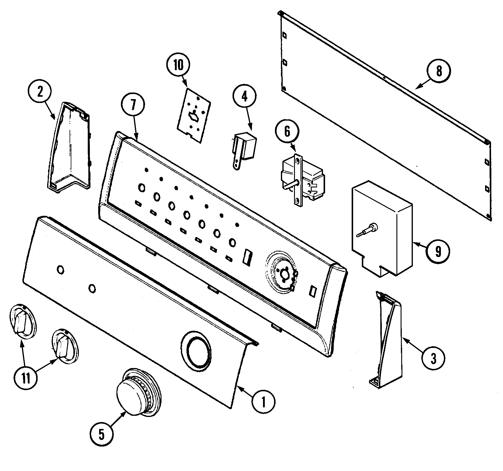Magic Chef CYE3004AZW control panel diagram