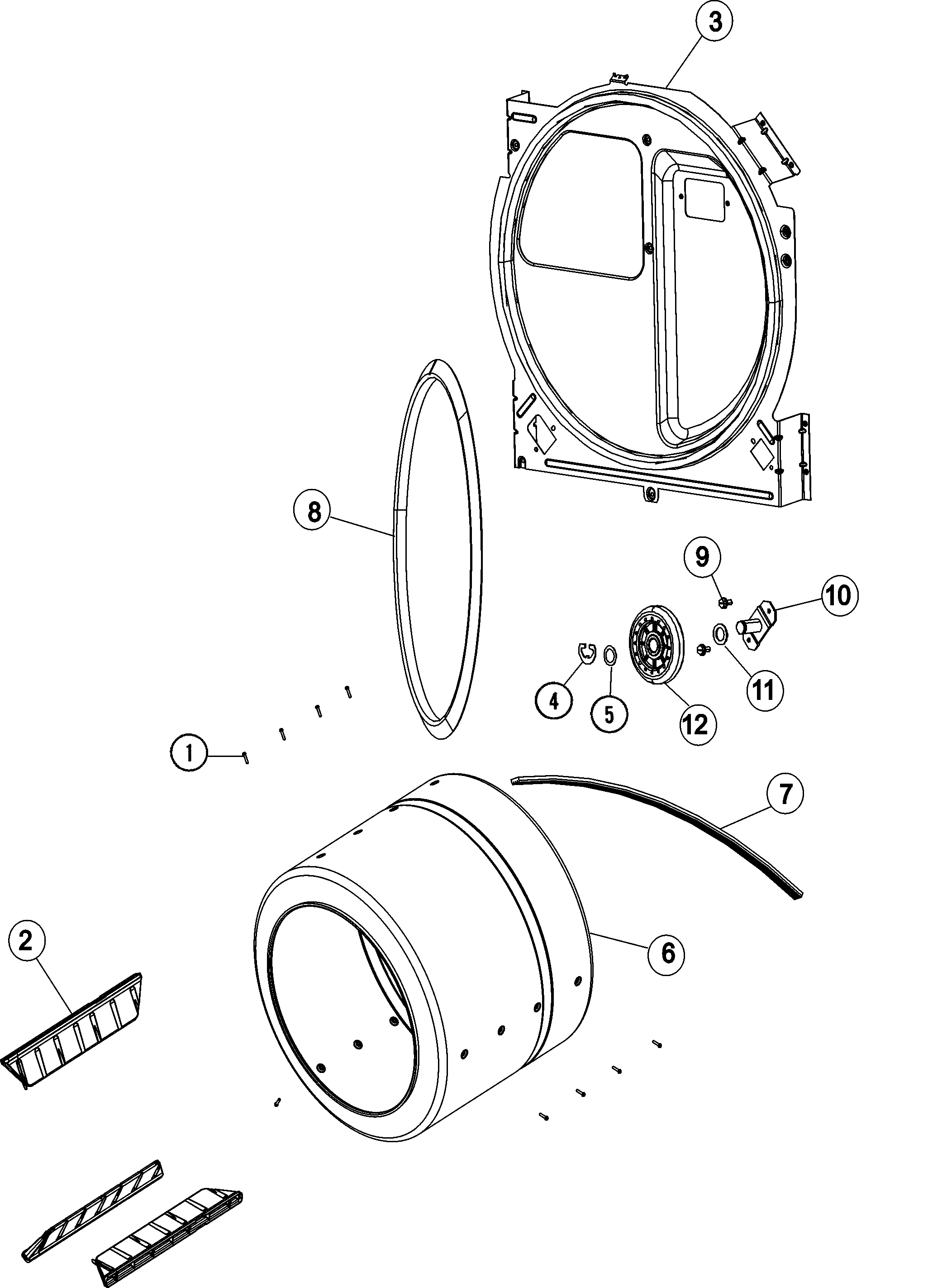 Maytag PYG2300AGW cylinder diagram