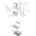 Kenmore 59666902300 interior cabinet & freezer shelving diagram