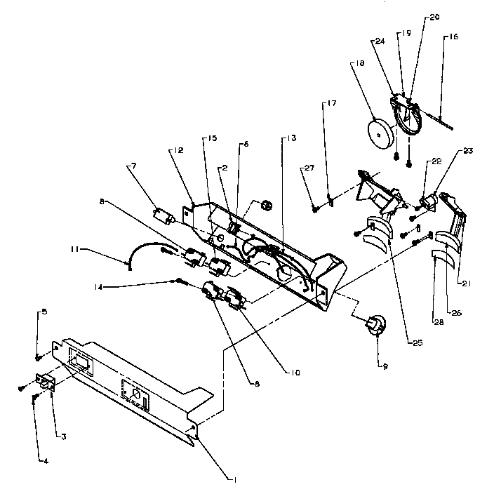 Amana SSD25N5W-P1178903W ice and water cavity diagram