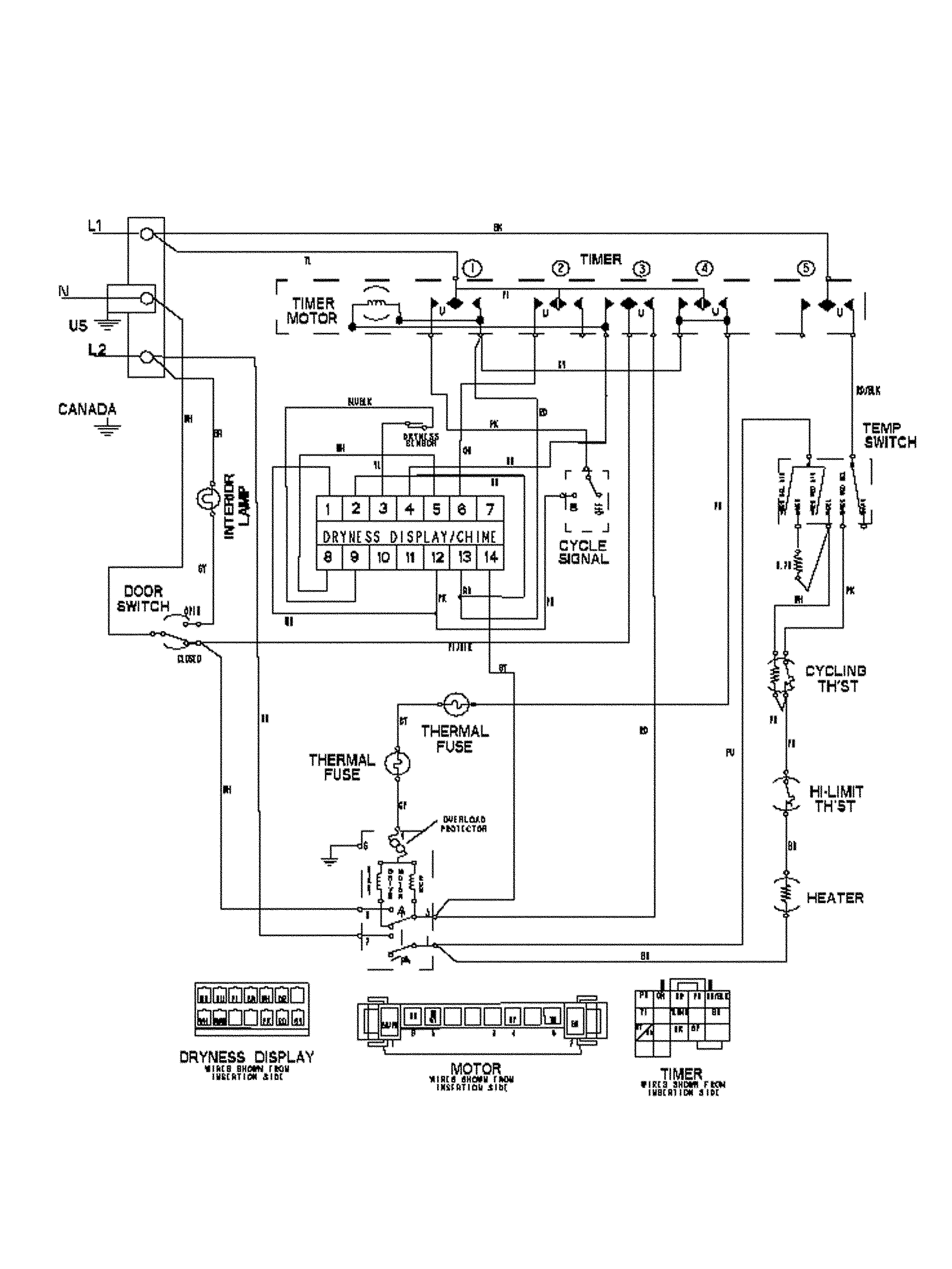 Maytag MDE7658BYW wiring information diagram