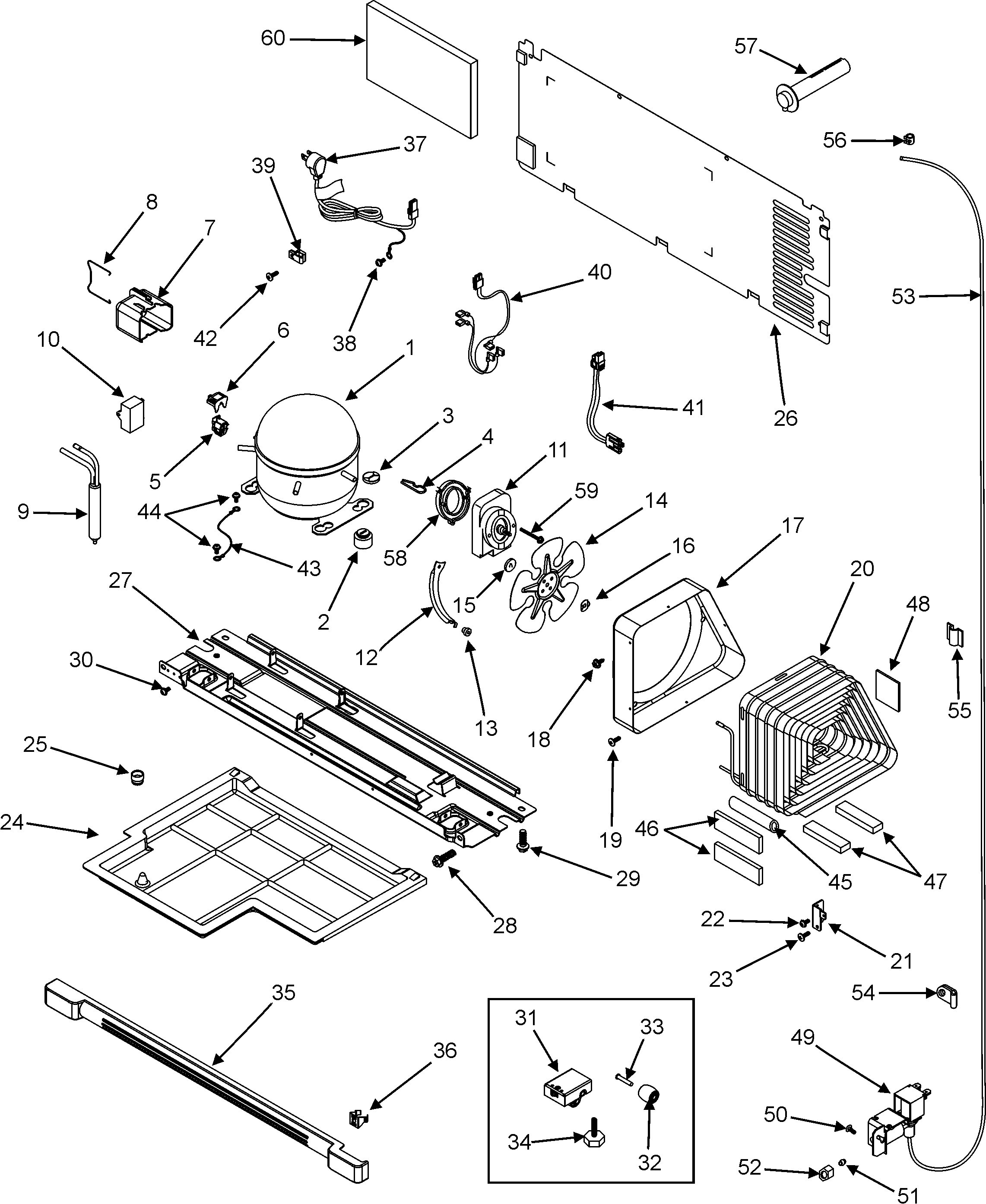 Maytag MTF2195AEW compressor diagram