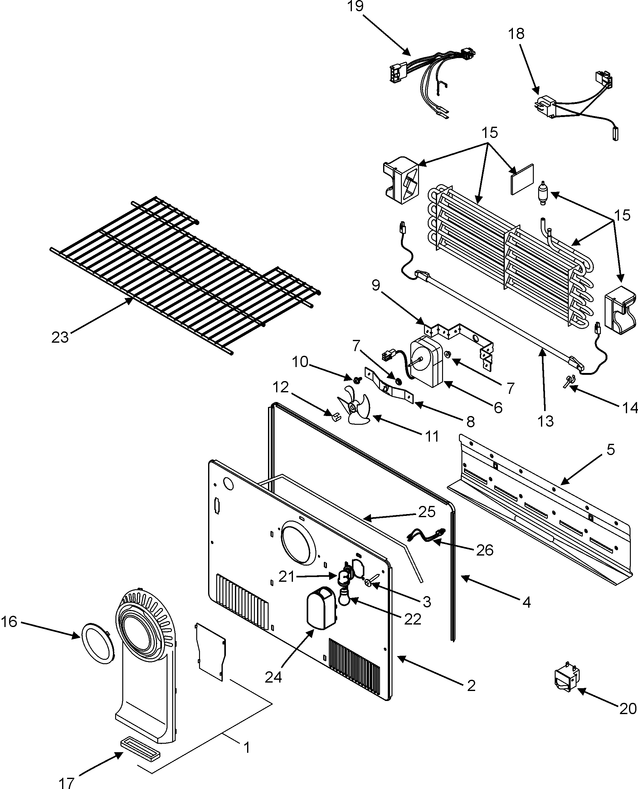 Maytag MTF2195AEW freezer compartment diagram