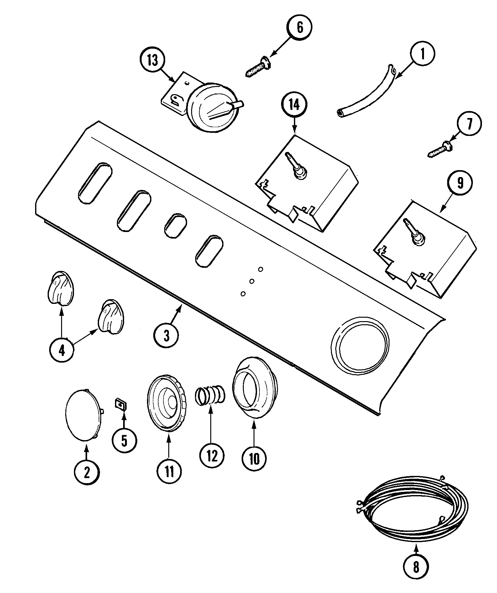 Maytag LAT9416AAQ control panel (9416) diagram