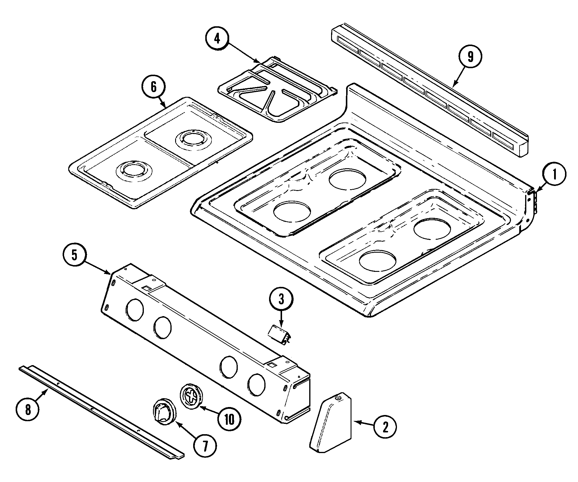Jenn-Air JGR8750ADW top assembly diagram