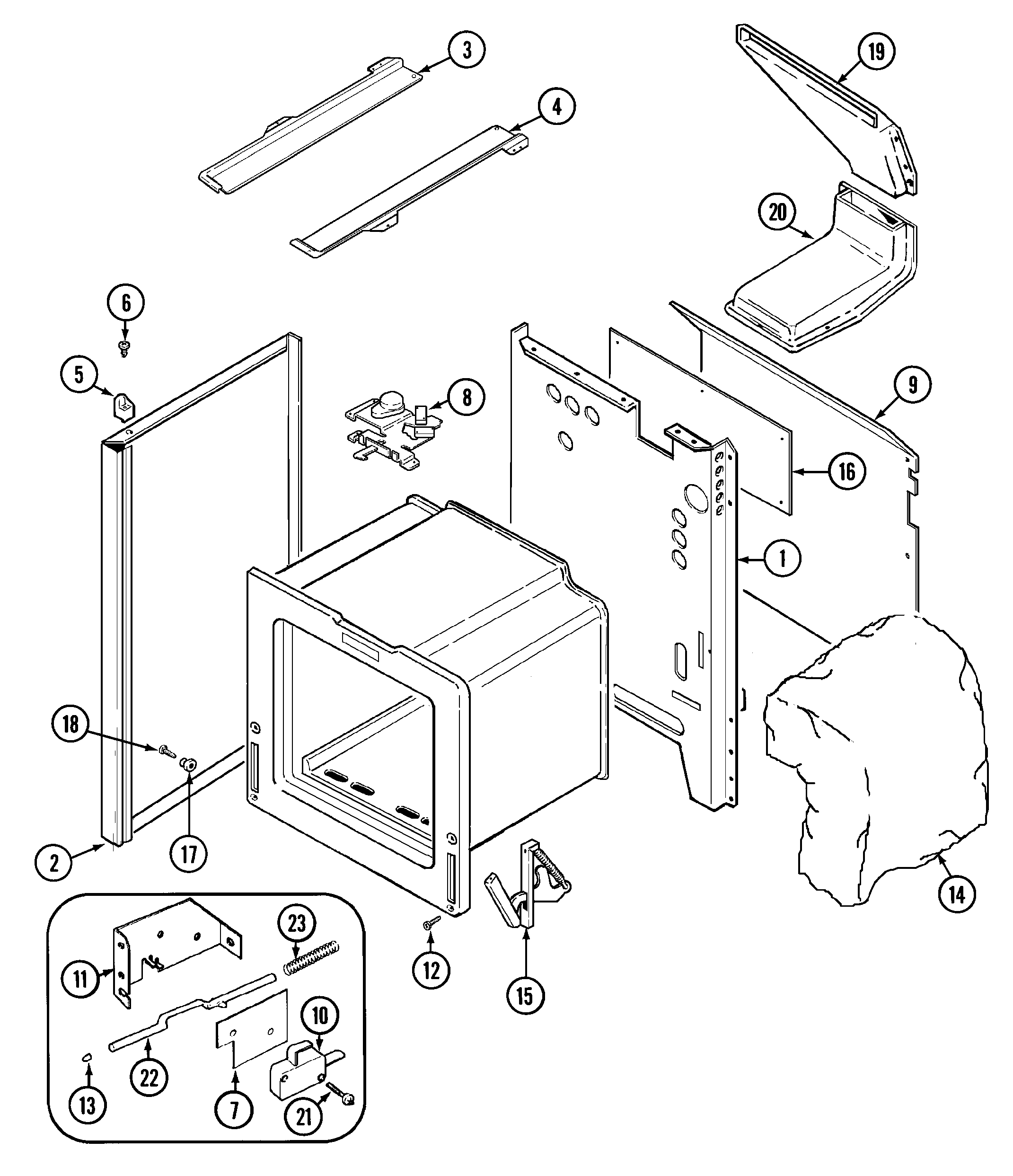 Jenn-Air JGR8750ADW body diagram