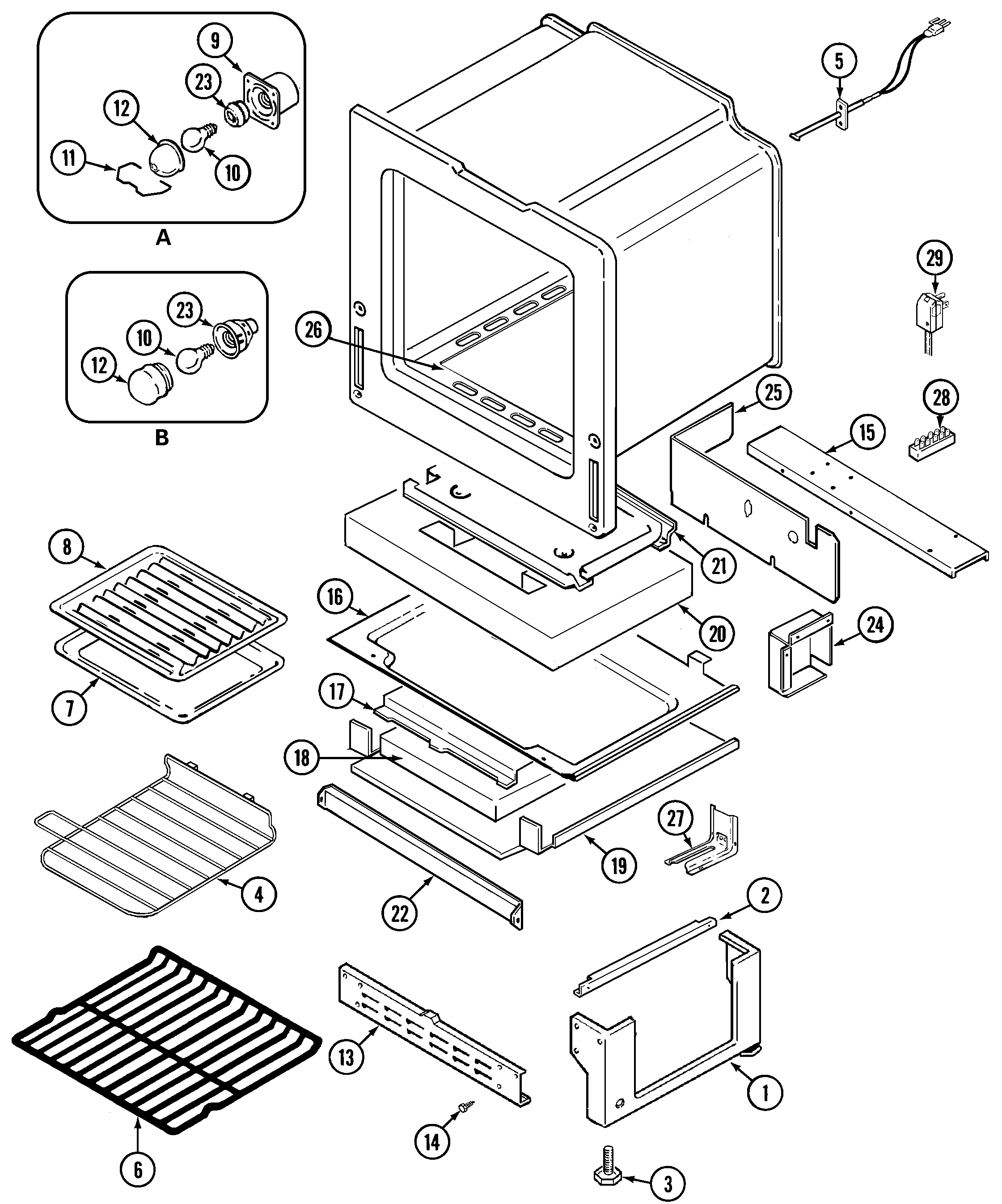 Jenn-Air JGR8750ADW oven/base diagram