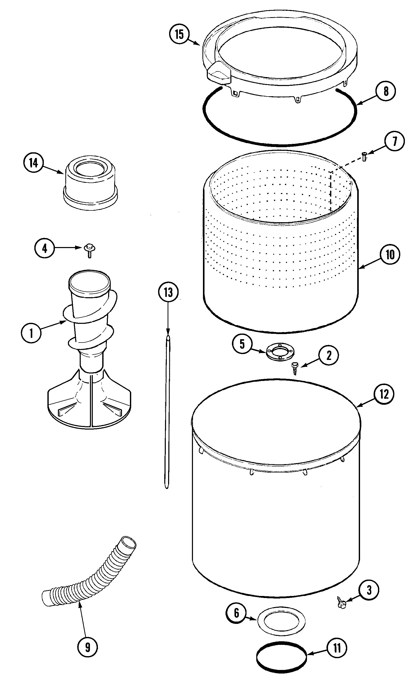 Maytag MAV7657EWW tub diagram