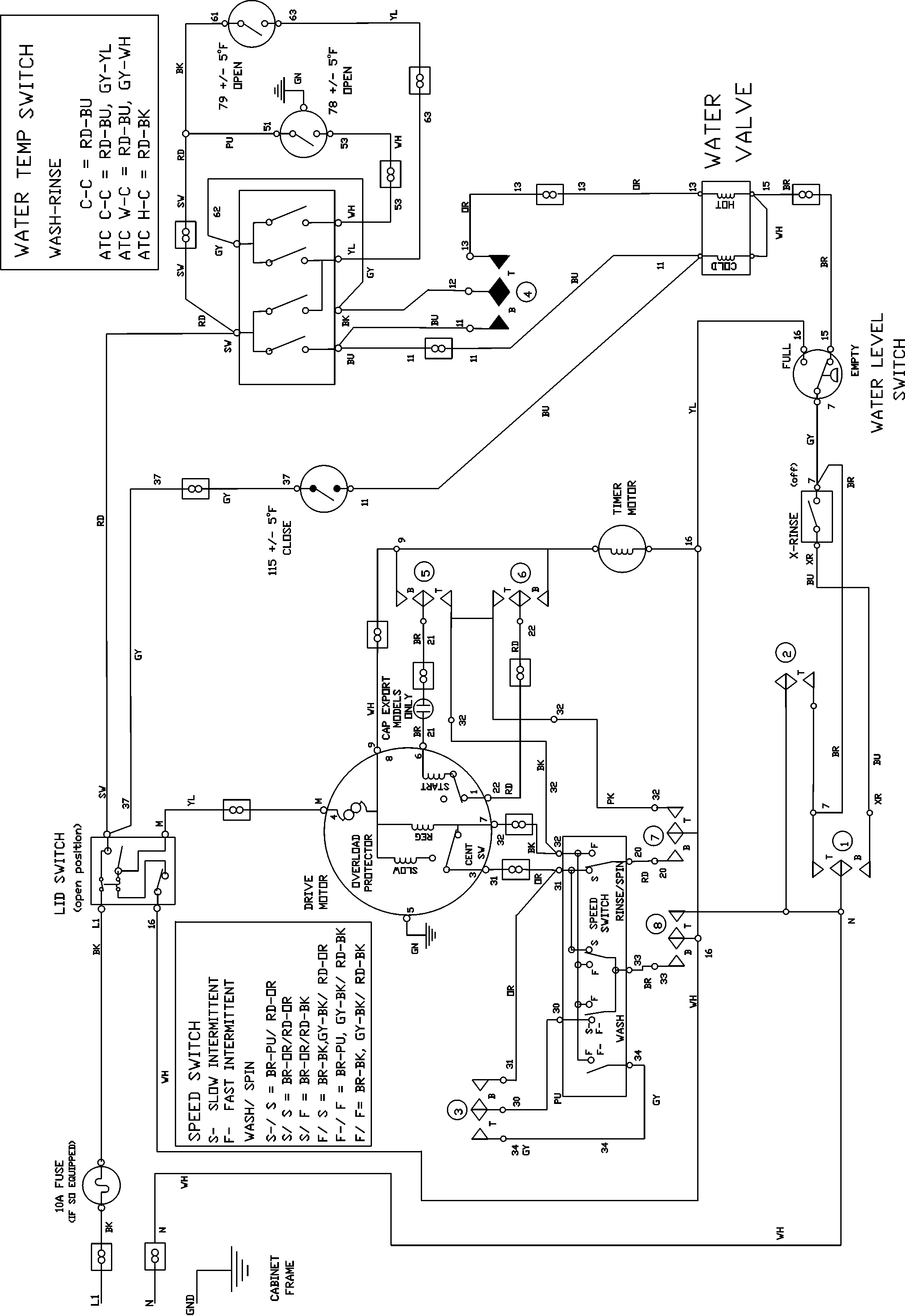 Maytag MAV7657EWW wiring information diagram