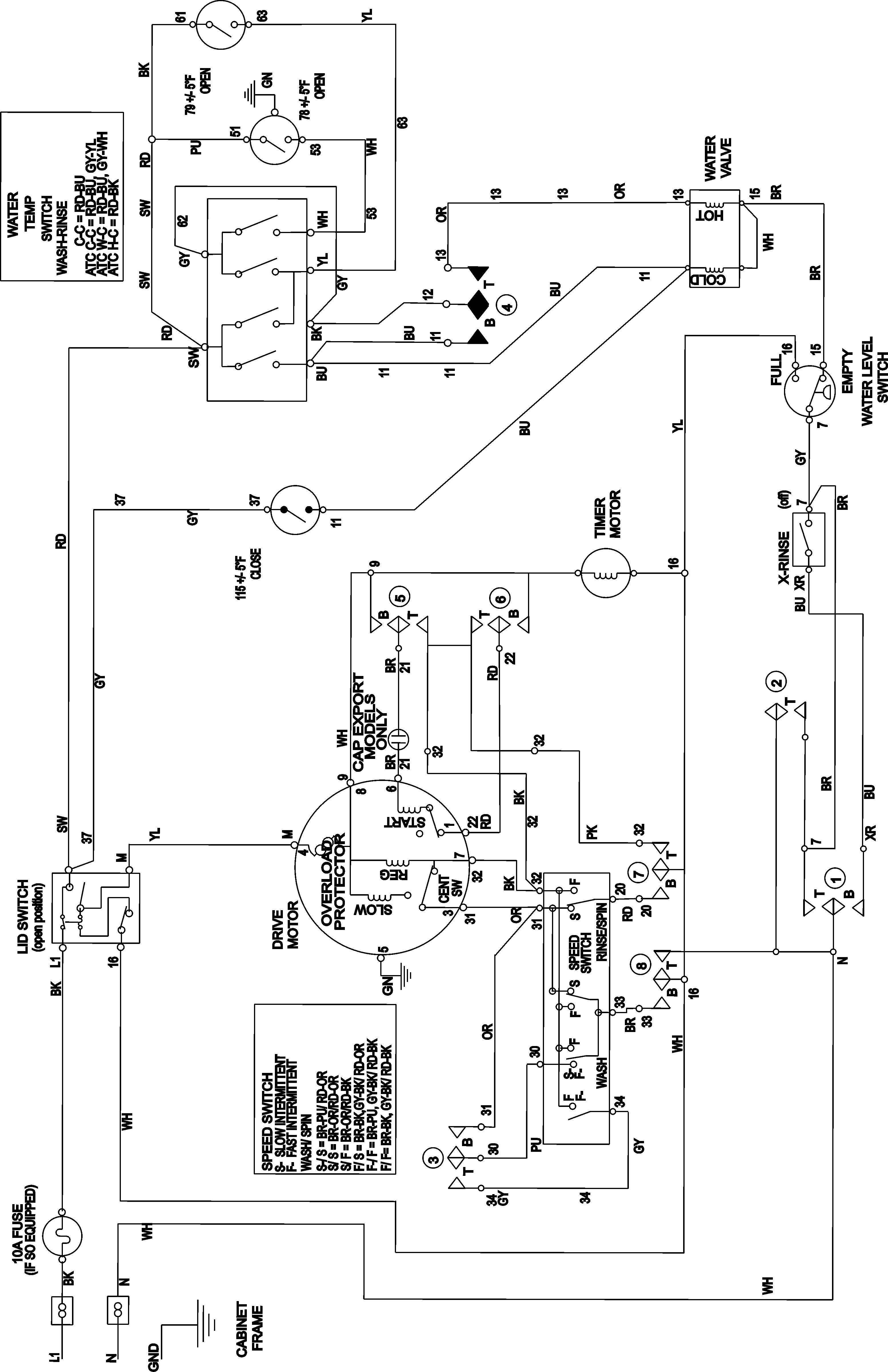 Maytag MAV7657EWW wiring information diagram