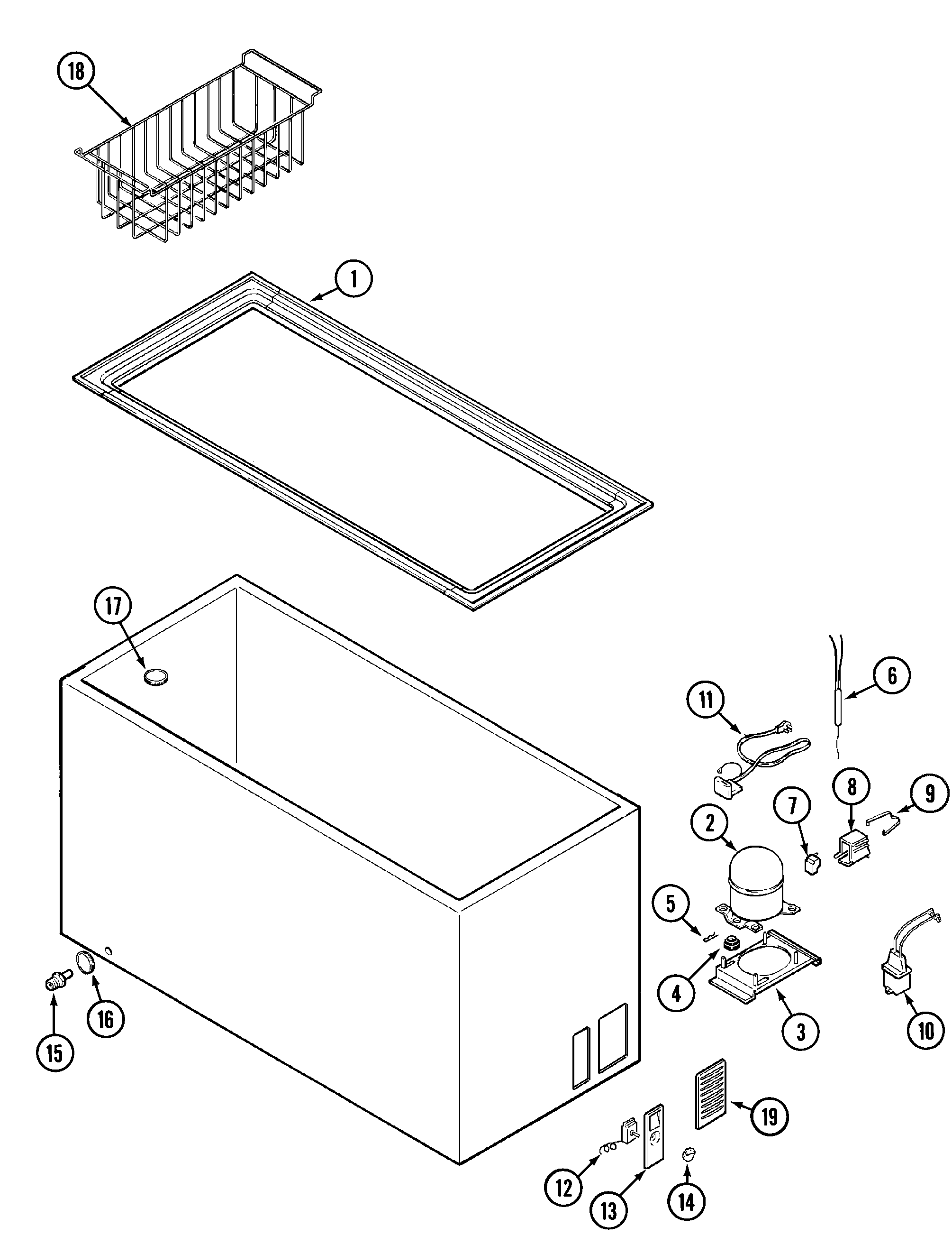 Maytag MQC1557AEW cabinet diagram