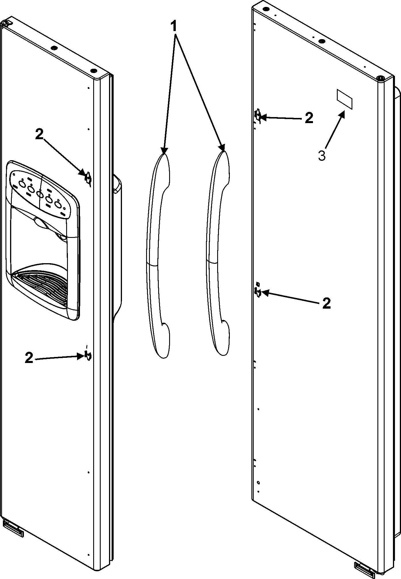 Maytag GSD2615HEW handles diagram