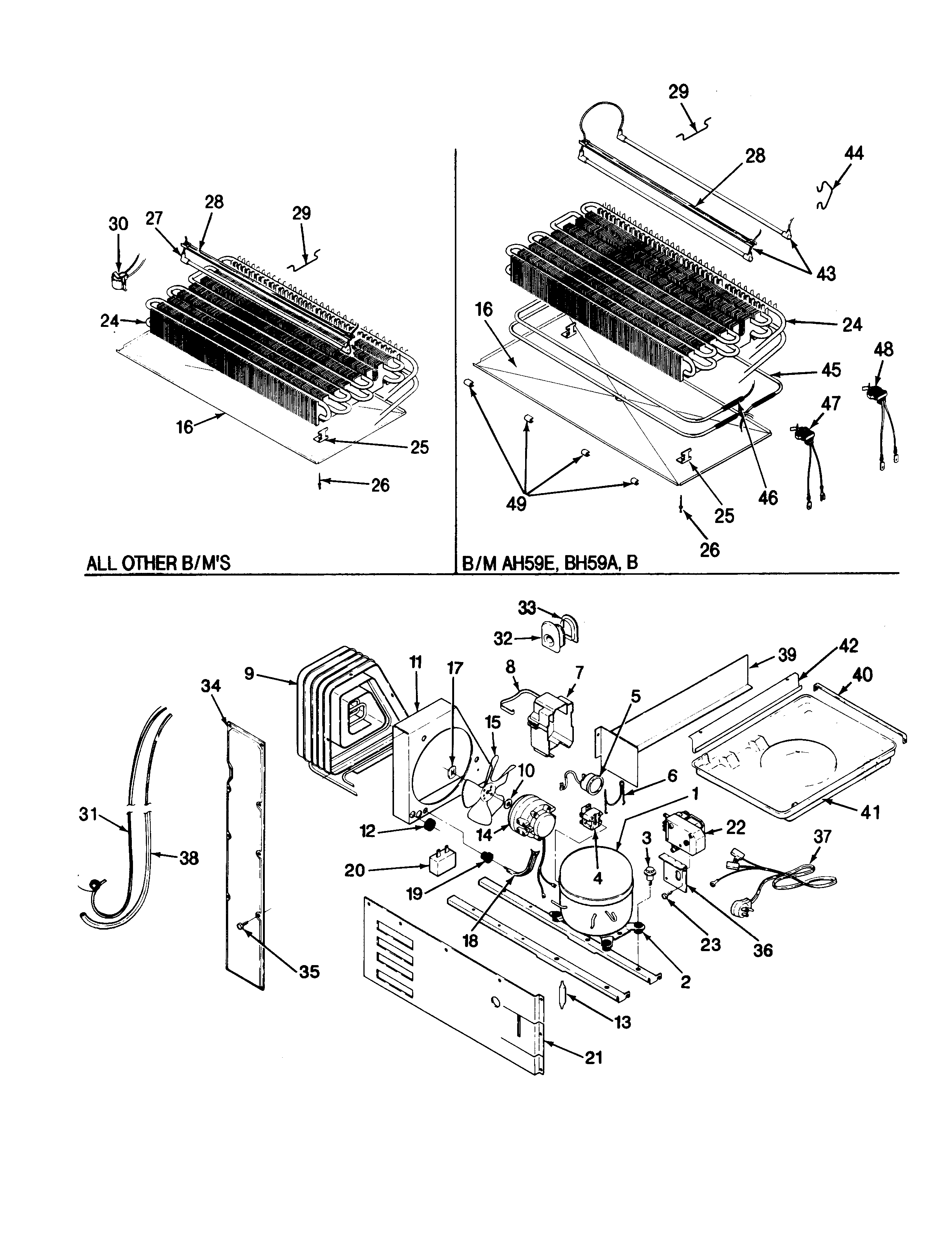 Maytag LRTD19A-AH59C unit compartment & system diagram