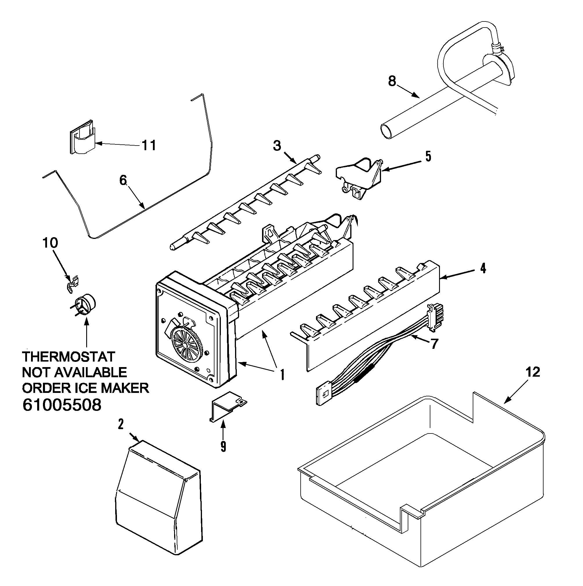 Jenn-Air JFC2087HRS ice maker diagram