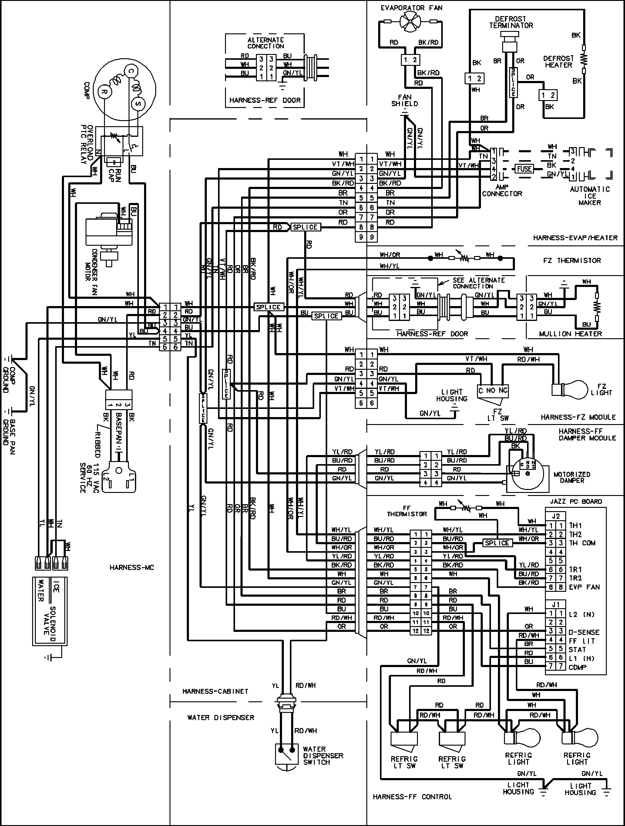 Jenn-Air JFC2087HRS wiring information diagram