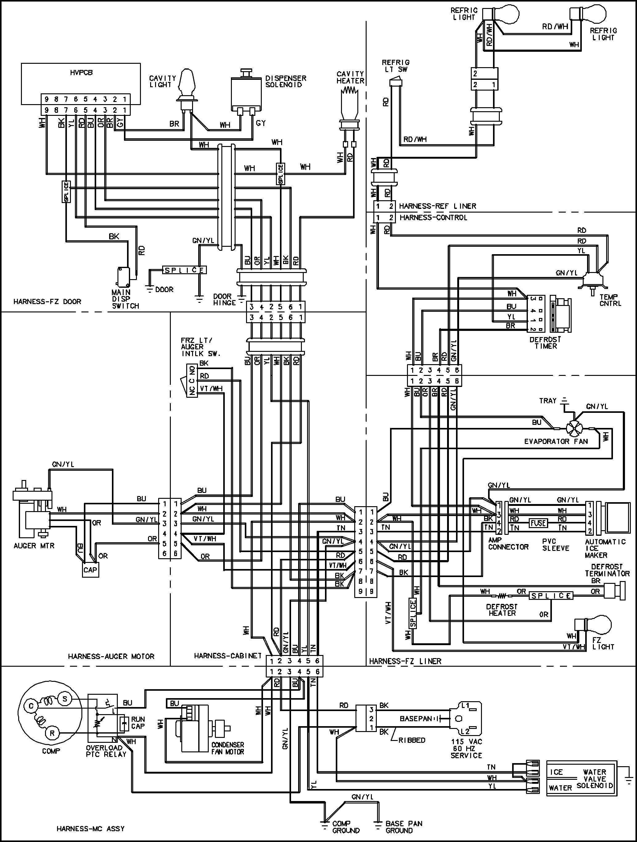 Crosley CS26G8DW wiring information diagram