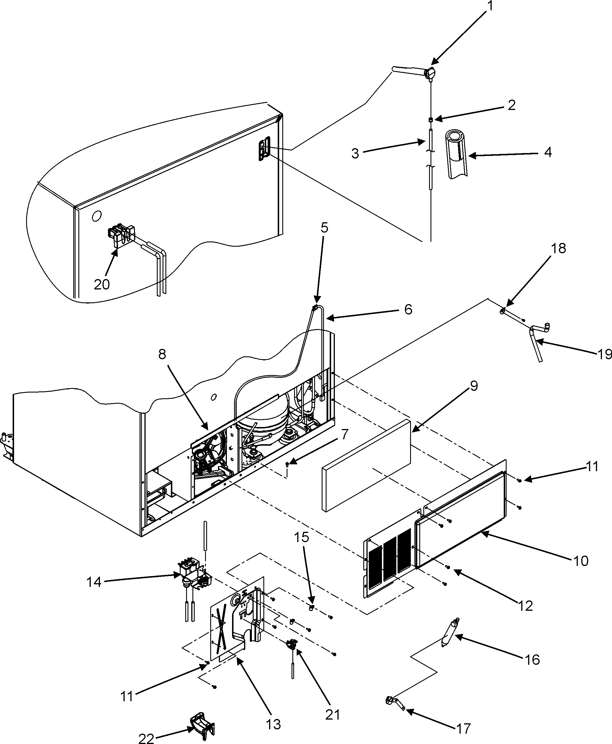 Maytag PSD262LHEZ cabinet back diagram
