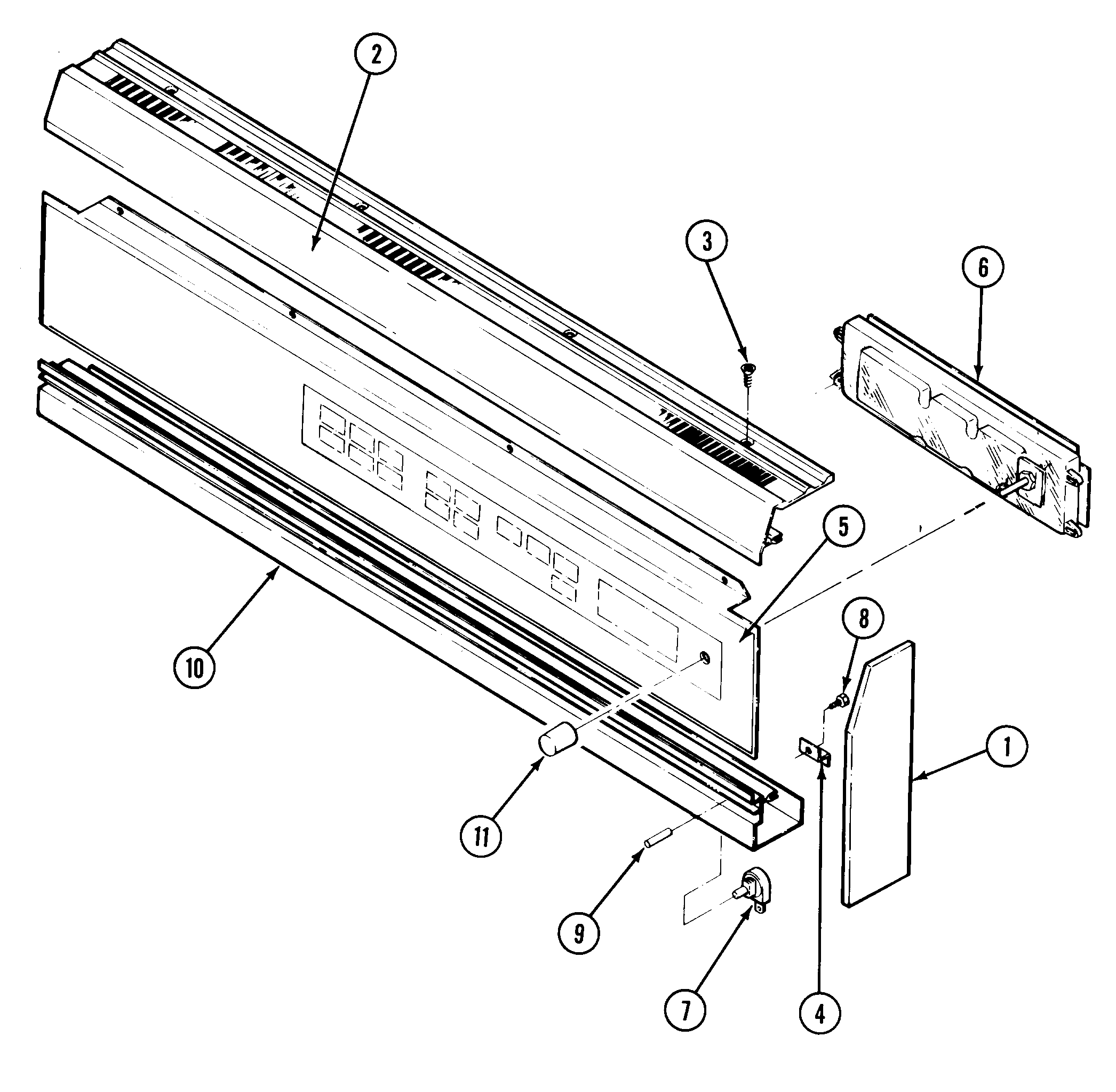 Jenn-Air WM2780B control panel-lower diagram