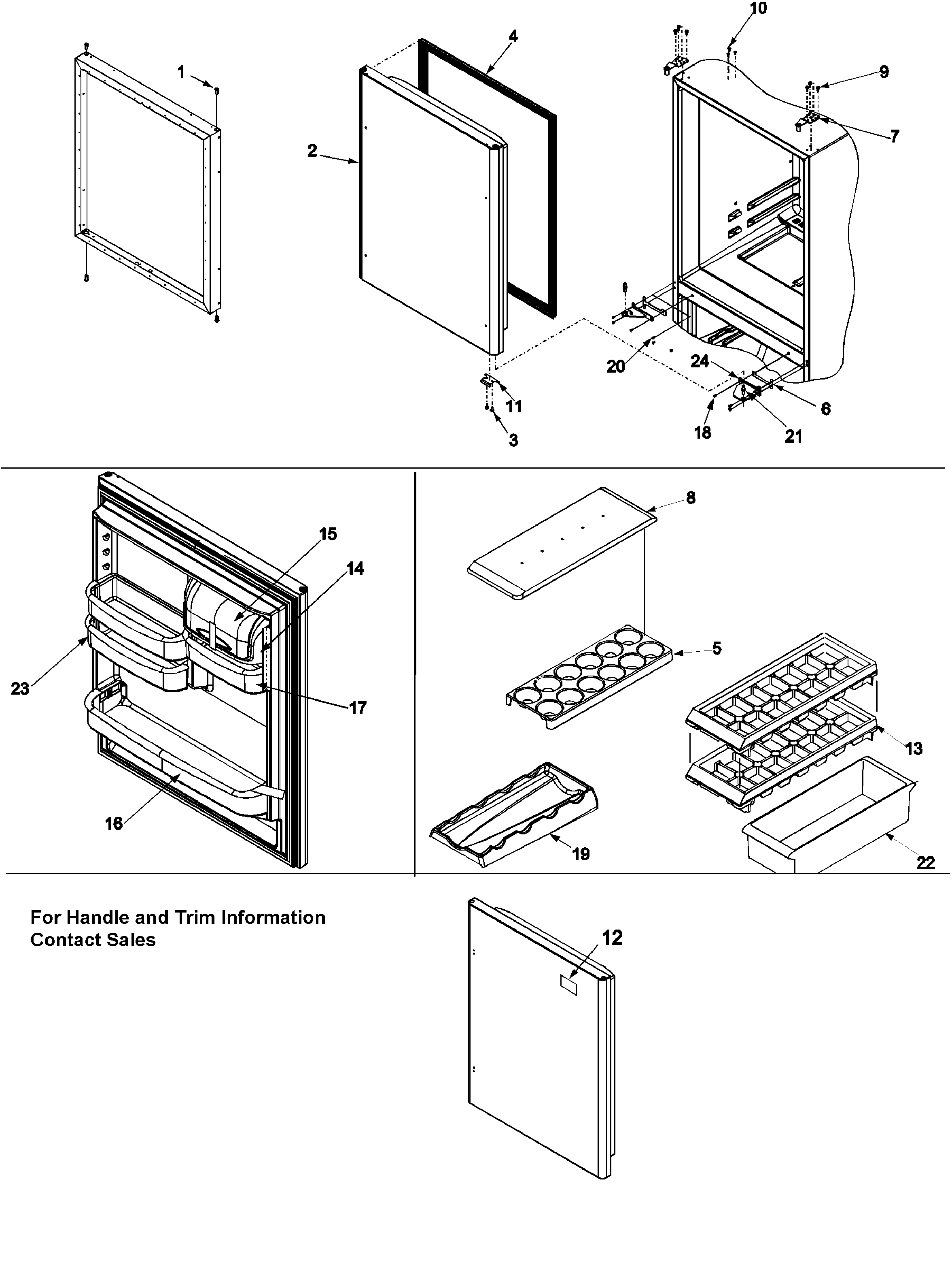 Amana XRBS017BB refrigerator door diagram