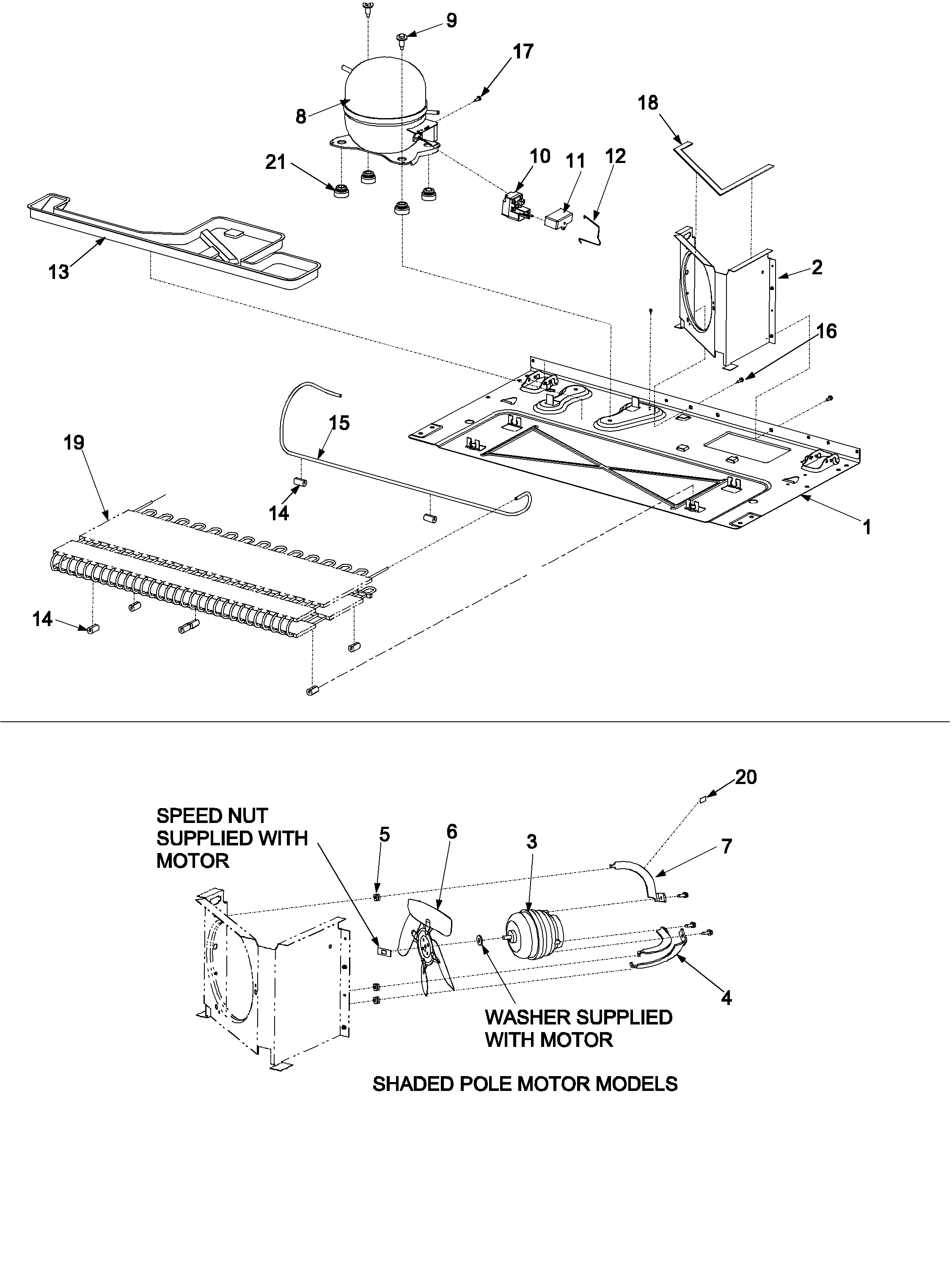 Amana XRBS017BB compressor diagram
