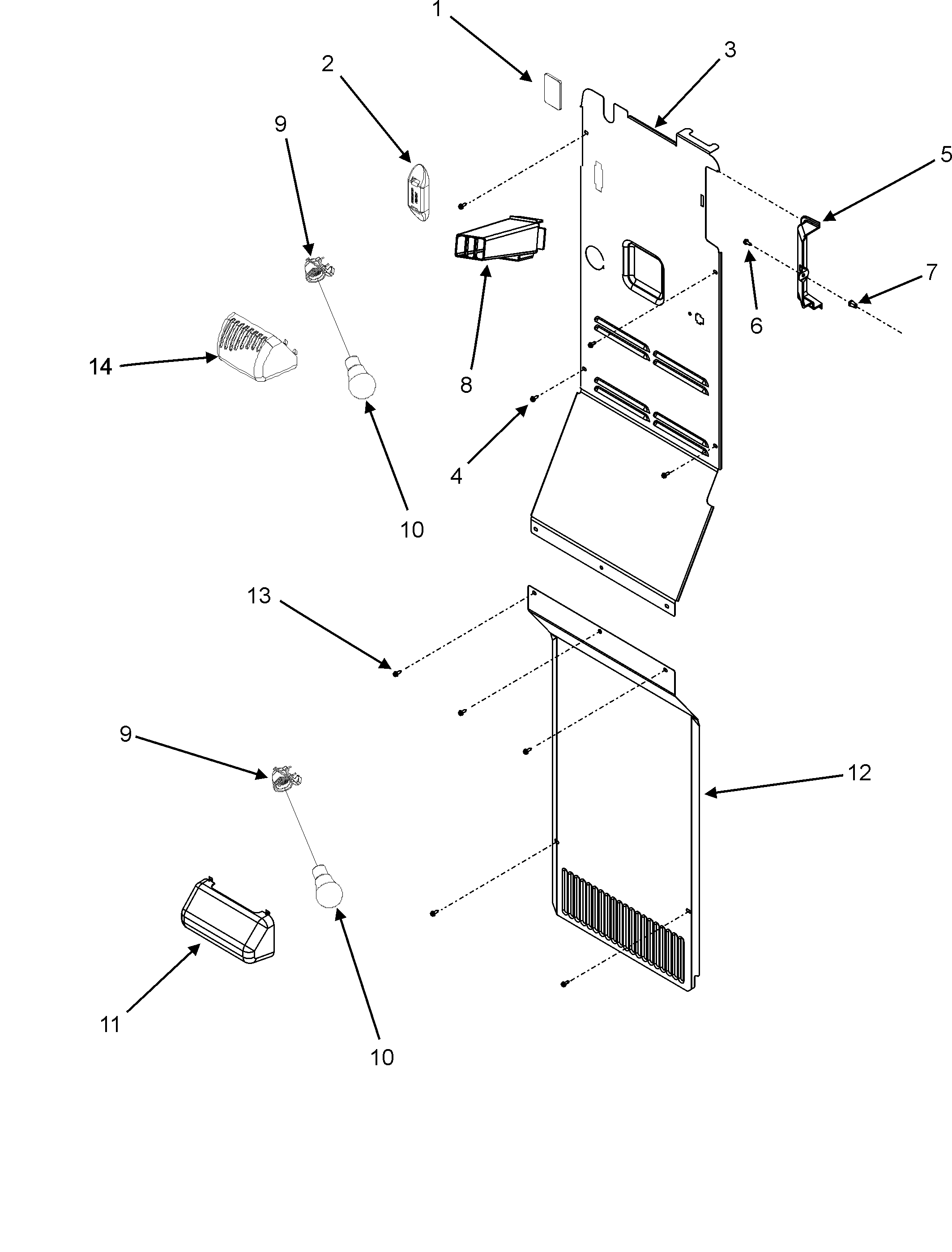 Crosley CS26G3W freezer compartment diagram