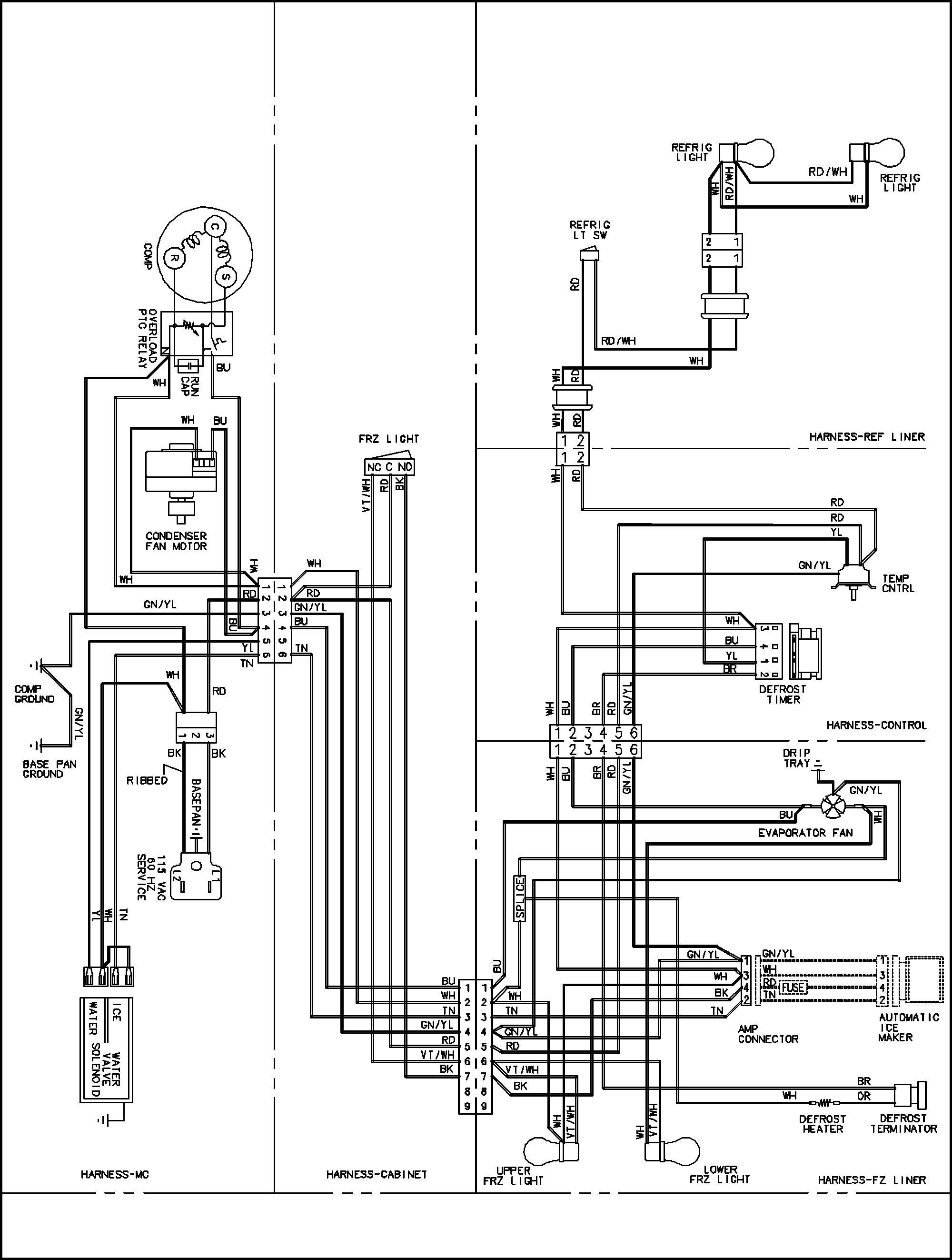 Crosley CS26G3W wiring information diagram