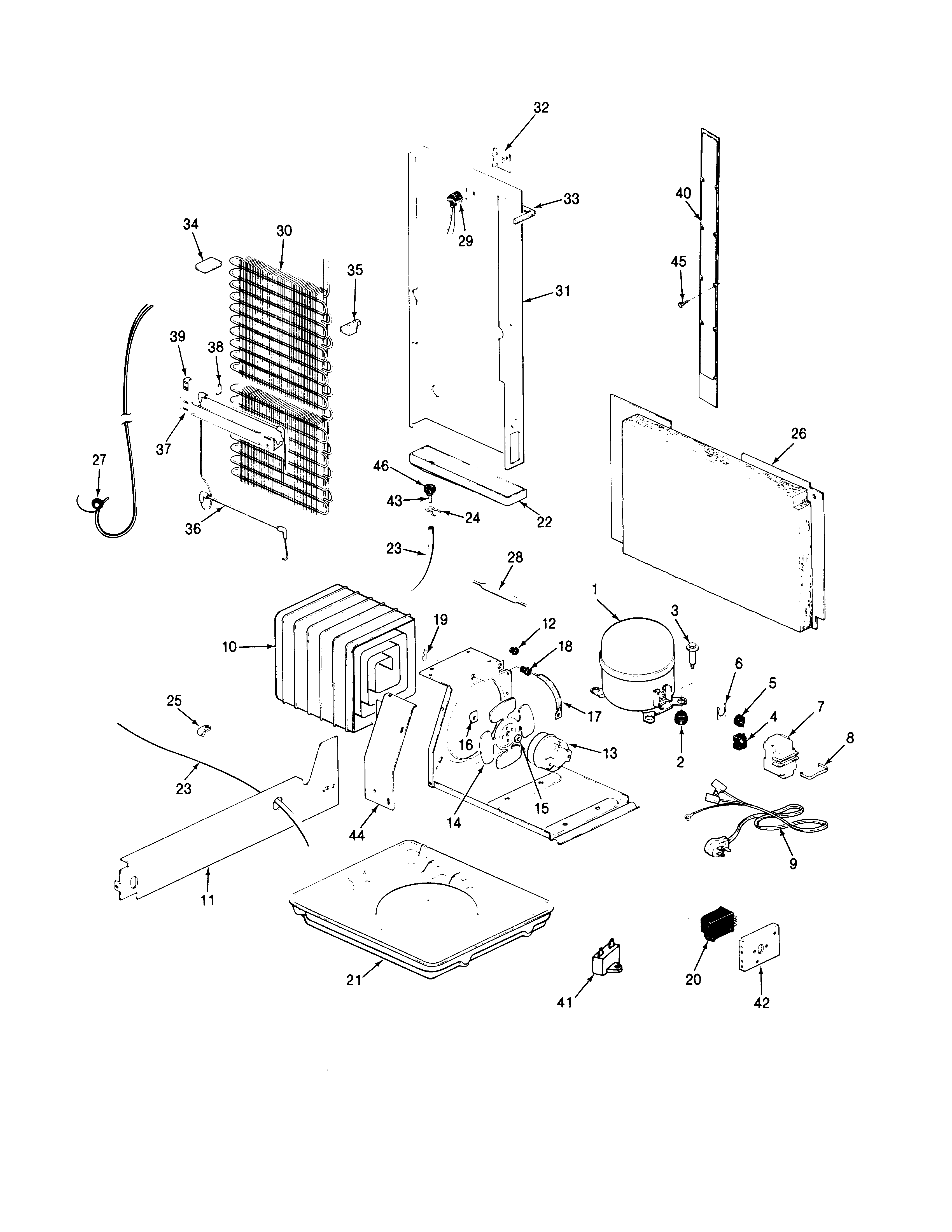 Jenn-Air JRS203-BQ01A unit compartment & system diagram