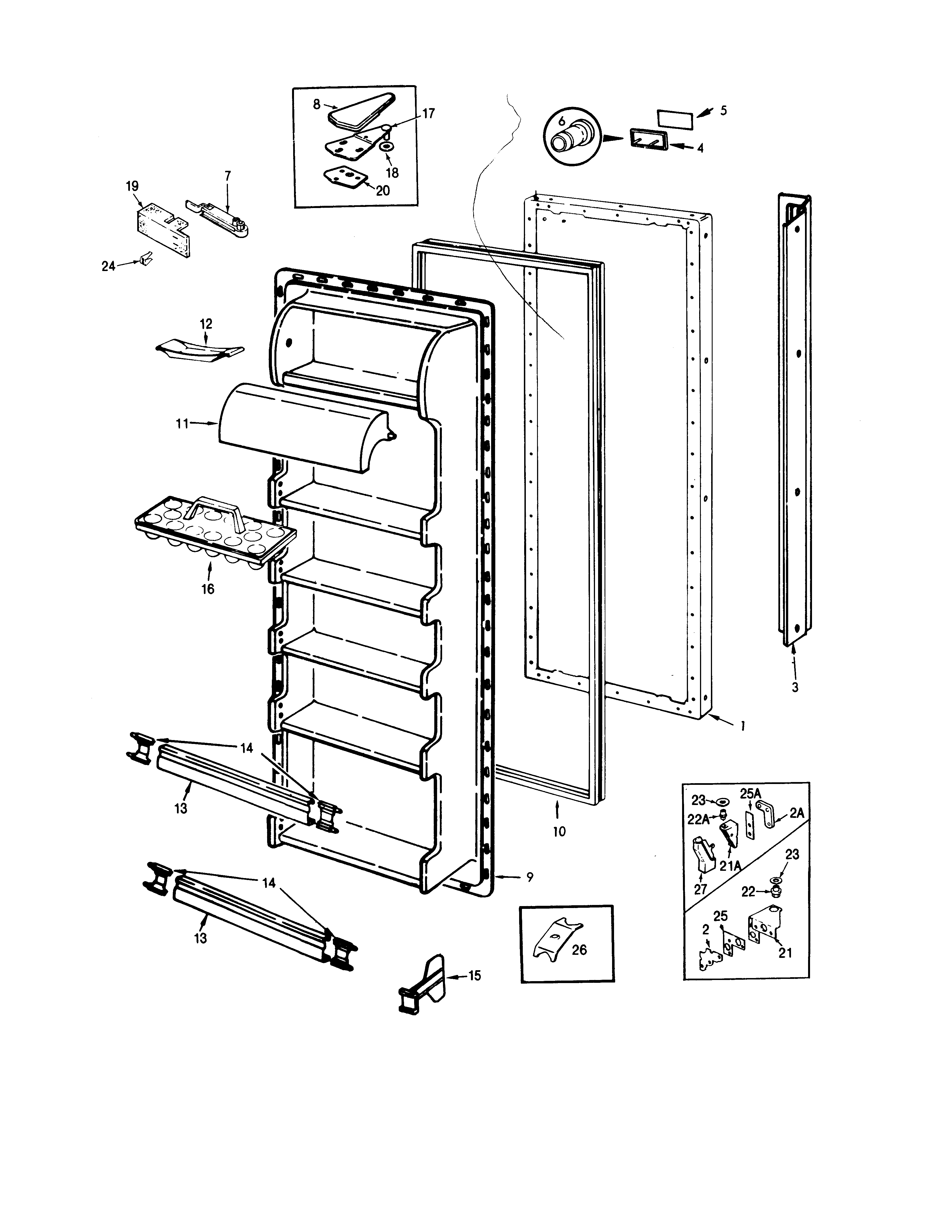 Jenn-Air JRS203-BQ01A fresh food door diagram