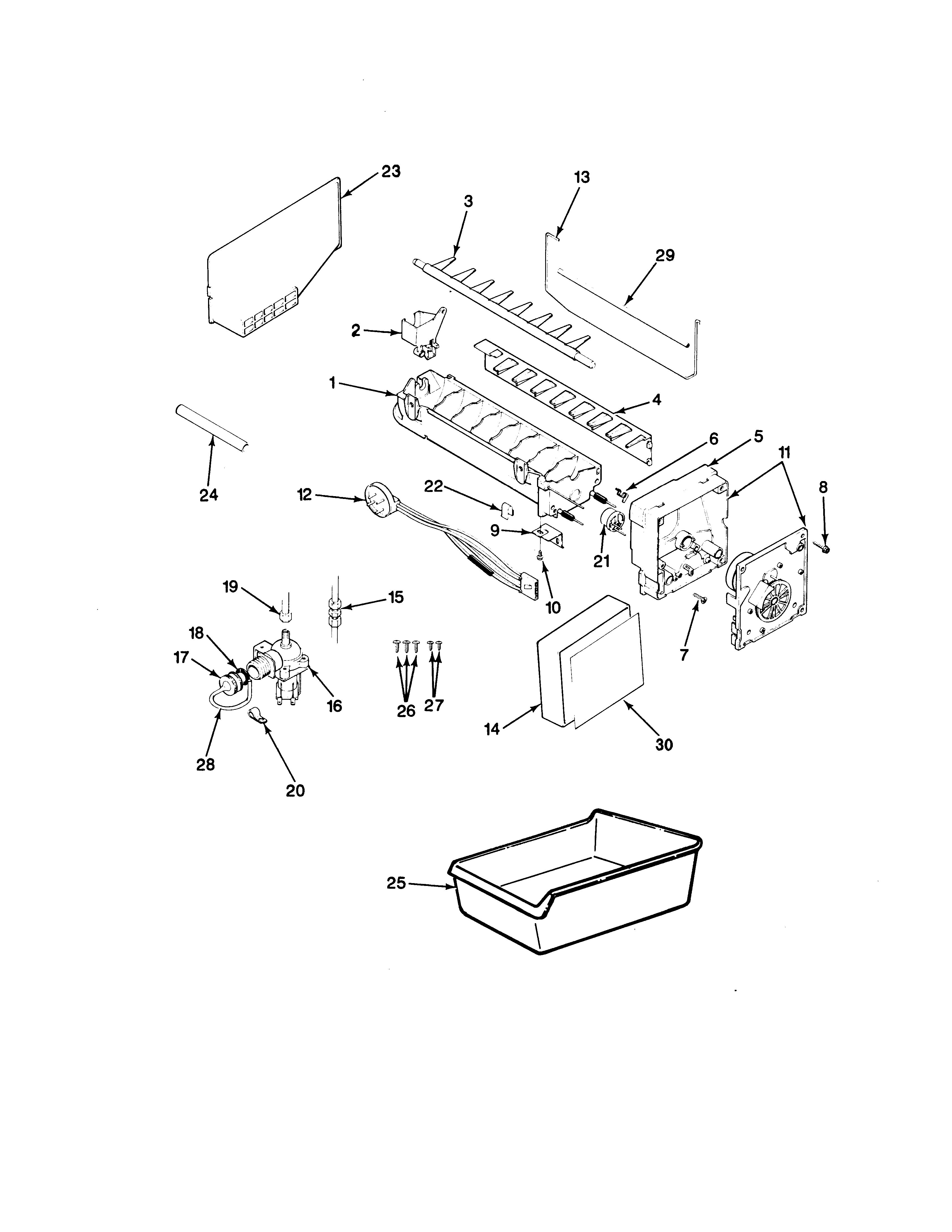 Jenn-Air JRS203-BQ01A 0ptional ice mkr kit (ims105 b/m by08a) diagram