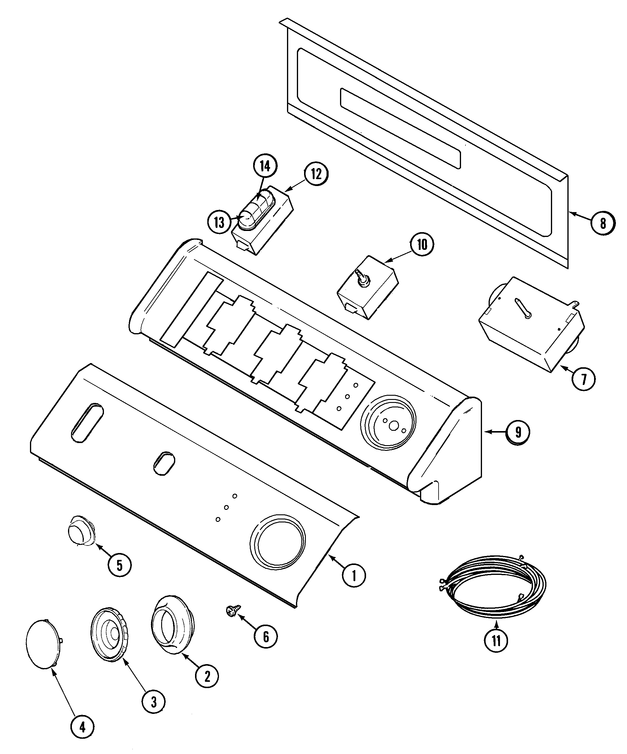Maytag MDE6200AYW control panel diagram