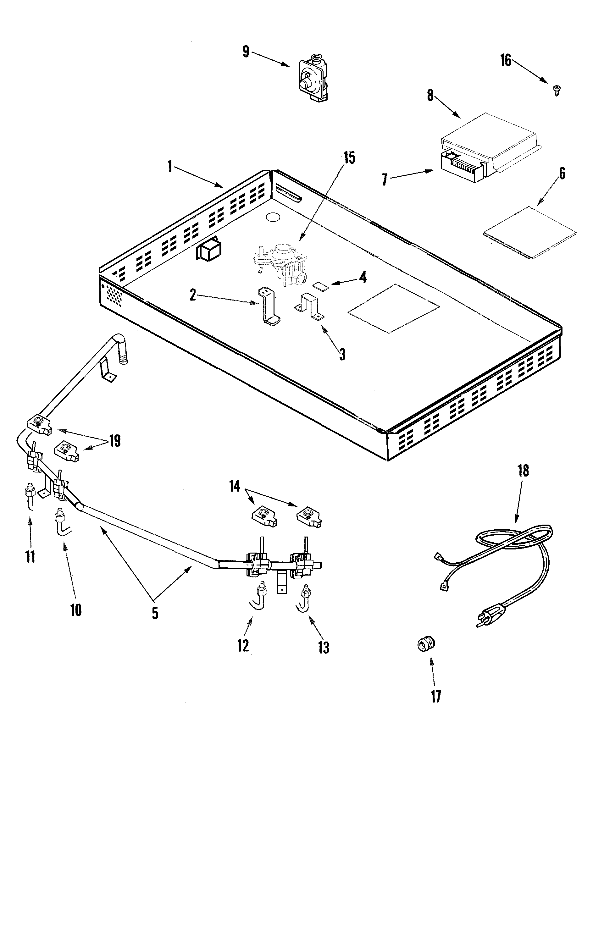 Jenn-Air JGC9430ADF body diagram