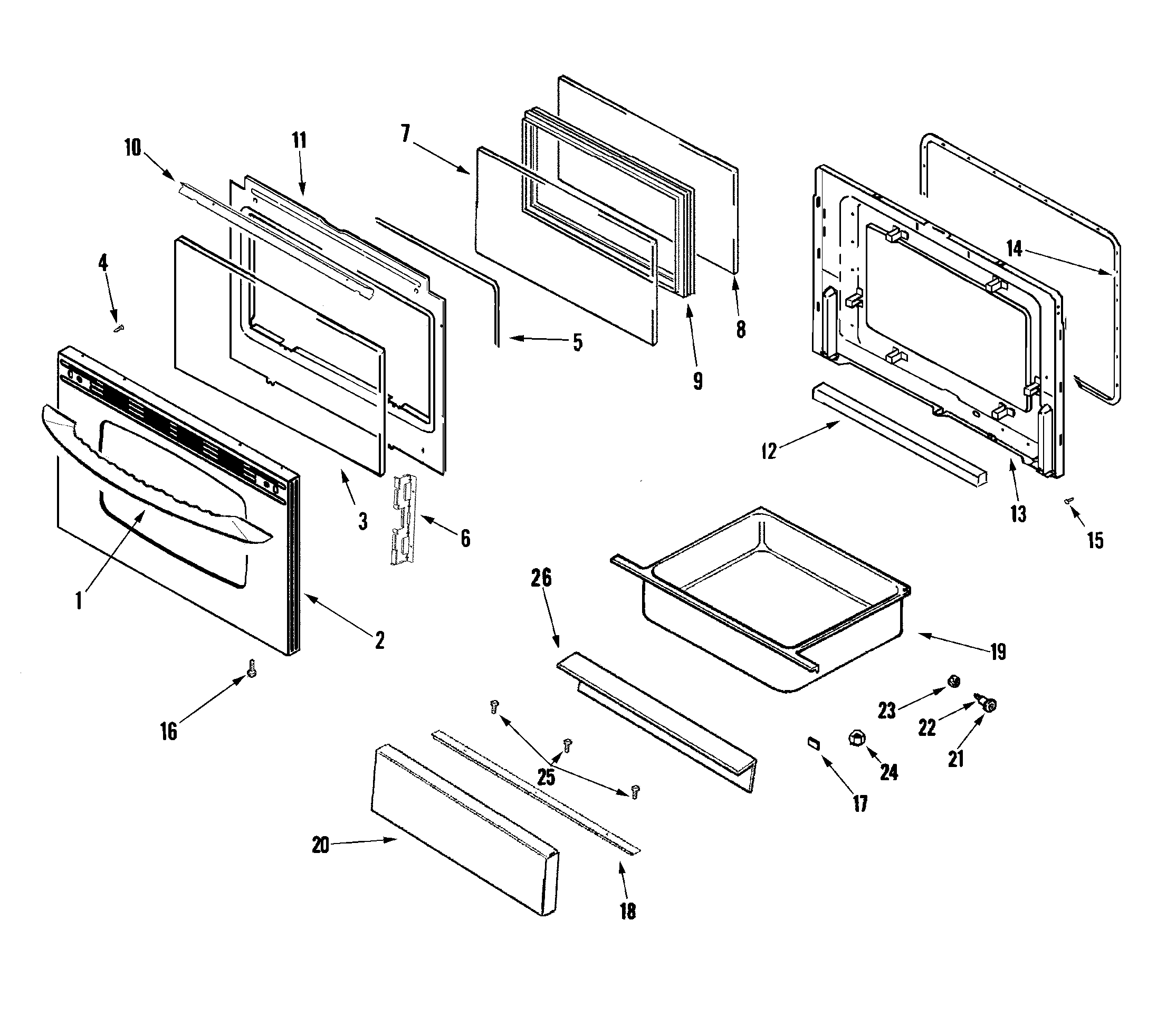 Maytag MER5752AAS door/drawer (stl) diagram
