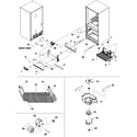 Kenmore Elite 59675533400 evaporator area & rollers diagram