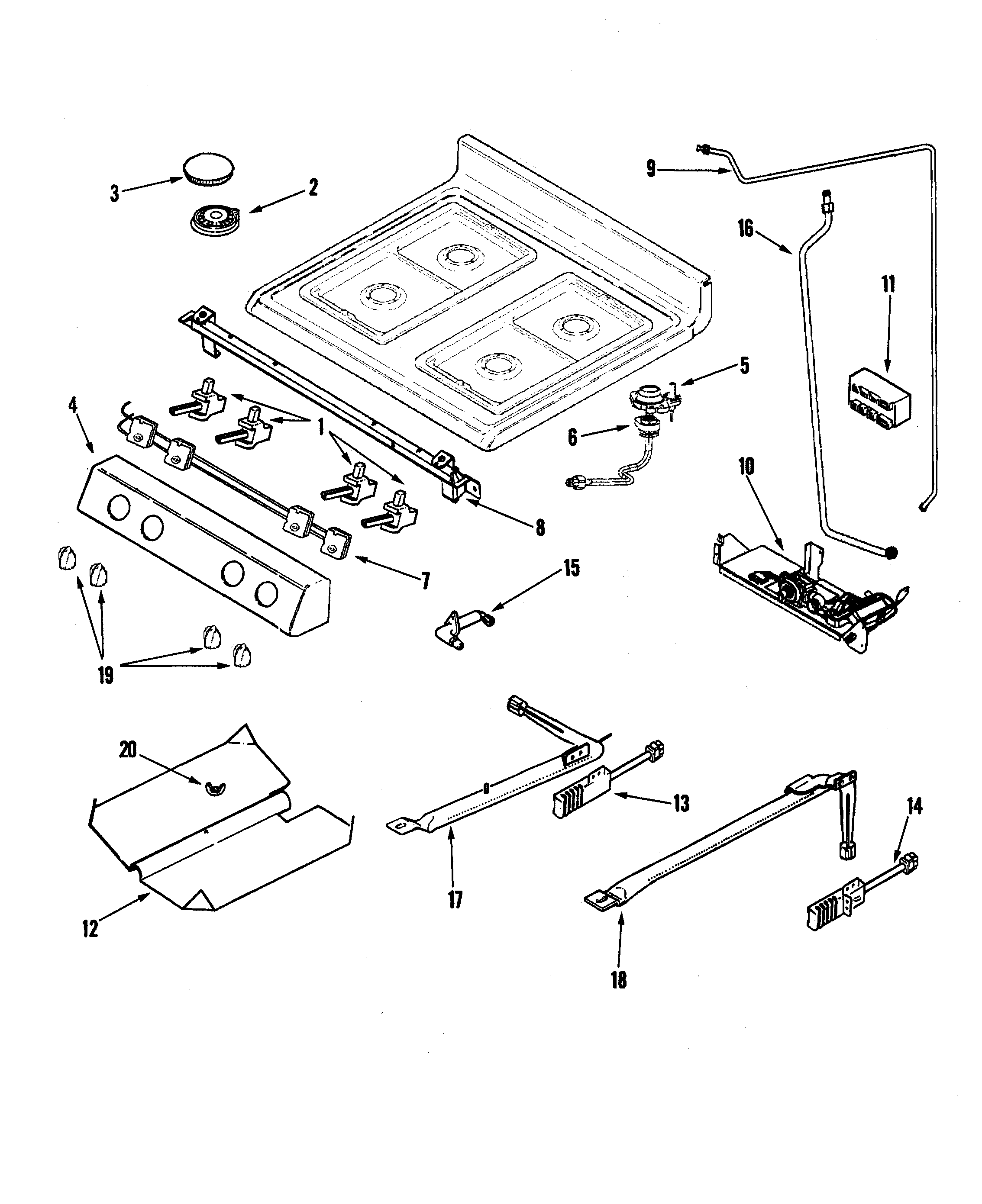Maytag MGR5754QDQ gas controls diagram