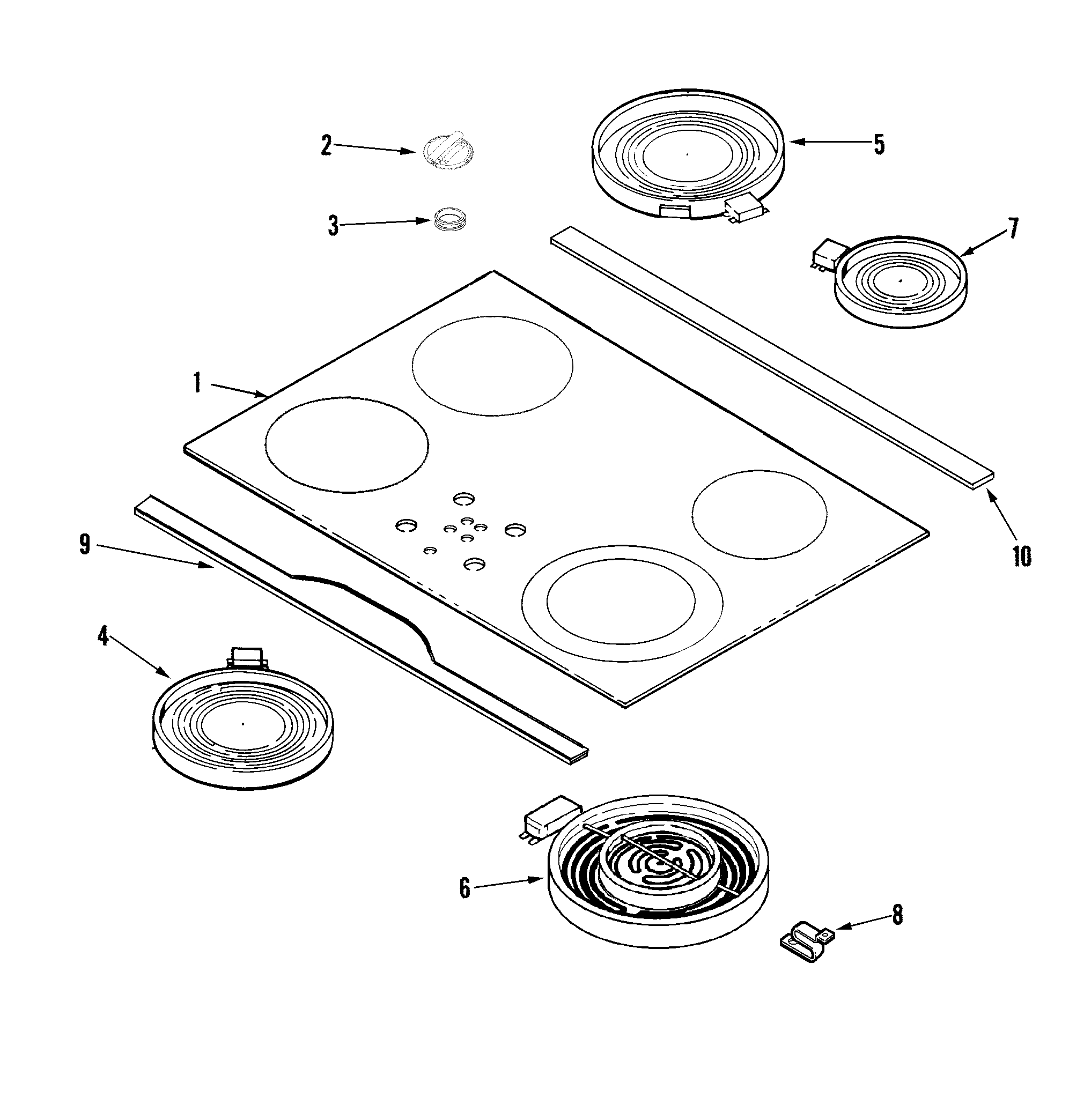 Jenn-Air JEC8430ADB top assembly diagram