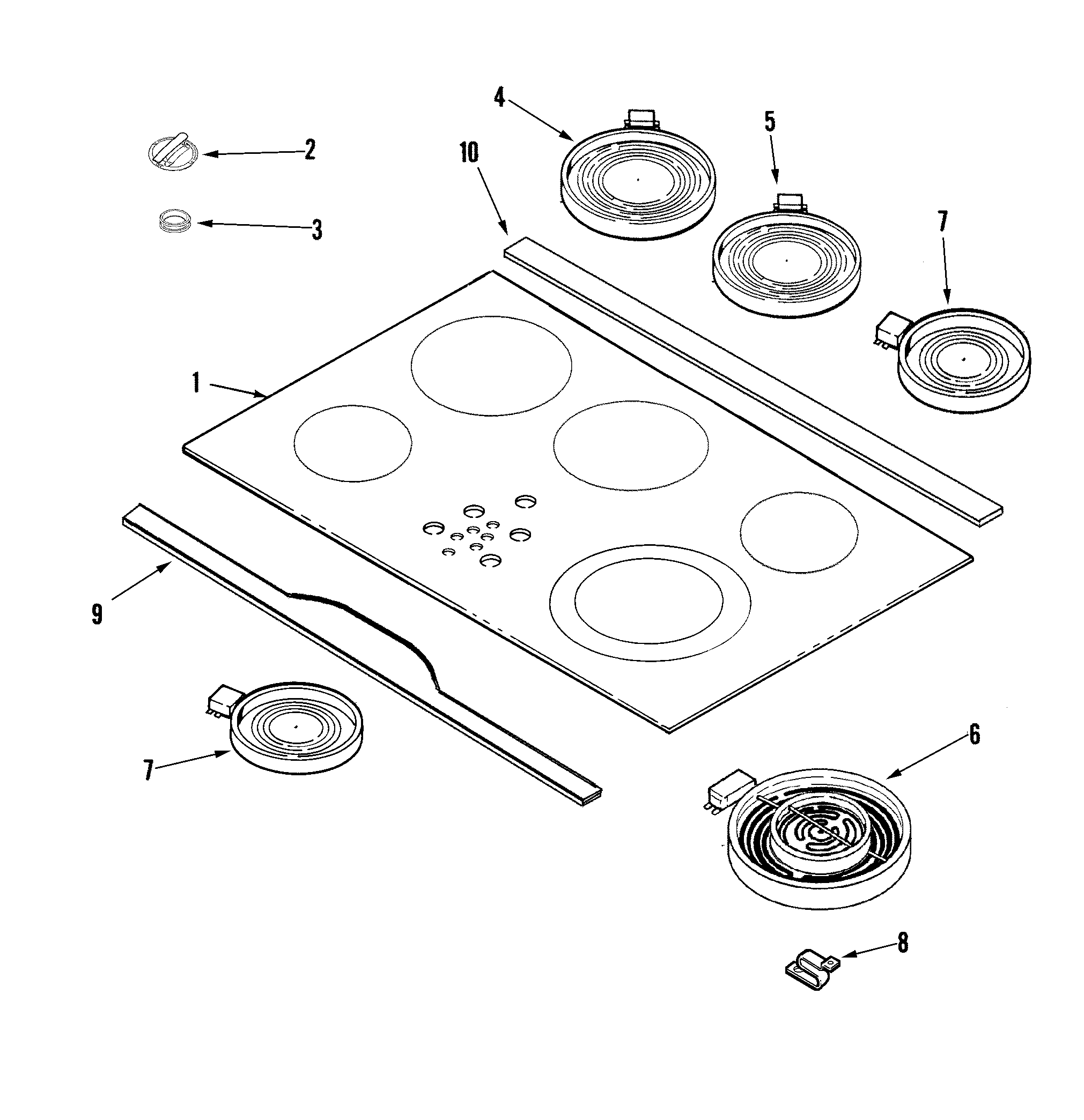 Jenn-Air JEC9530ADS top assembly diagram